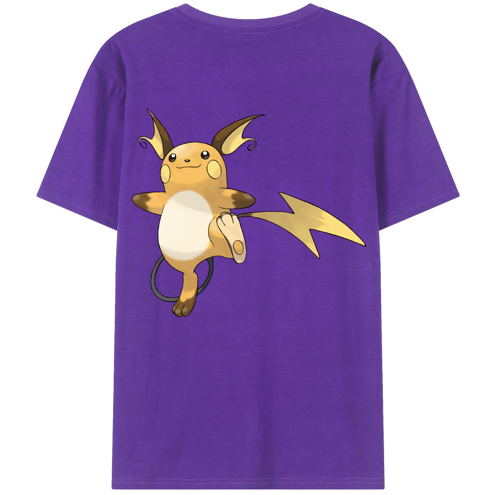 （画像用） ポケットモンスター Pokémon 綿100％ メンズ半袖Tシャツ（バックプリント） 通気性