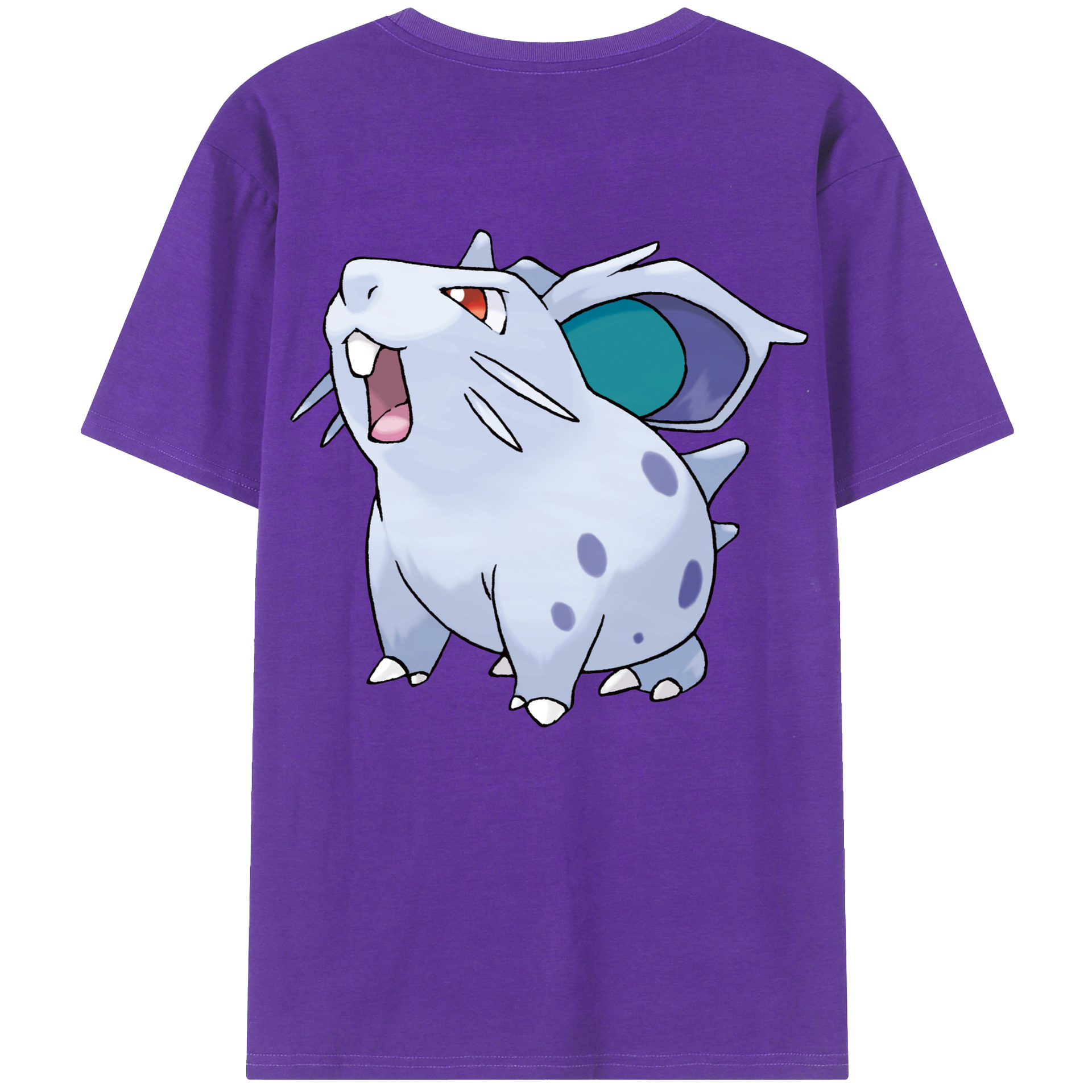 （画像用） ポケットモンスター Pokémon 綿100％ メンズ半袖Tシャツ（バックプリント） 通気性