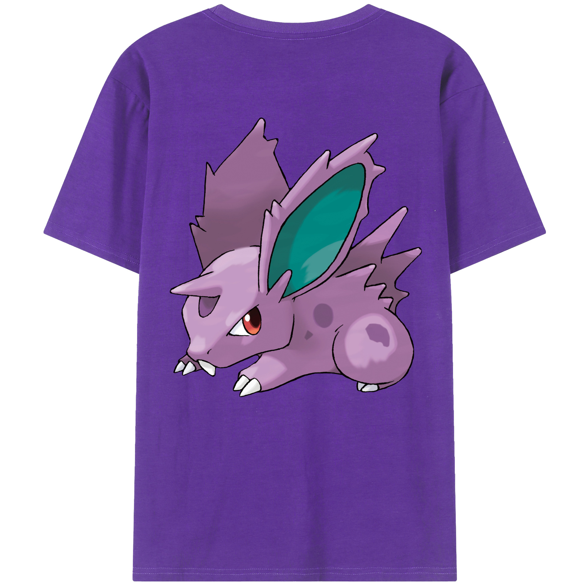 （画像用） ポケットモンスター Pokémon 綿100％ メンズ半袖Tシャツ（バックプリント） 通気性