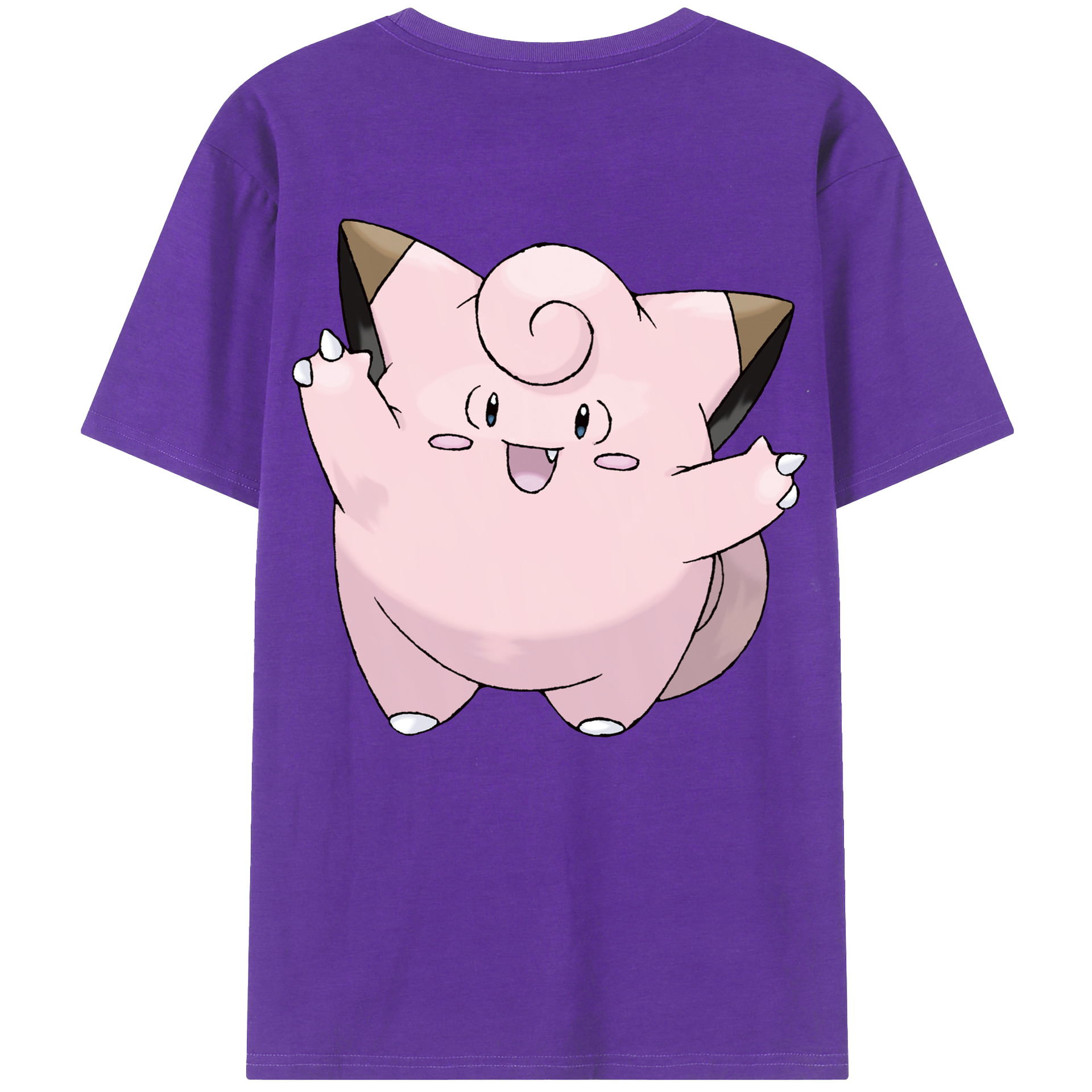 （画像用） ポケットモンスター Pokémon 綿100％ メンズ半袖Tシャツ（バックプリント） 通気性