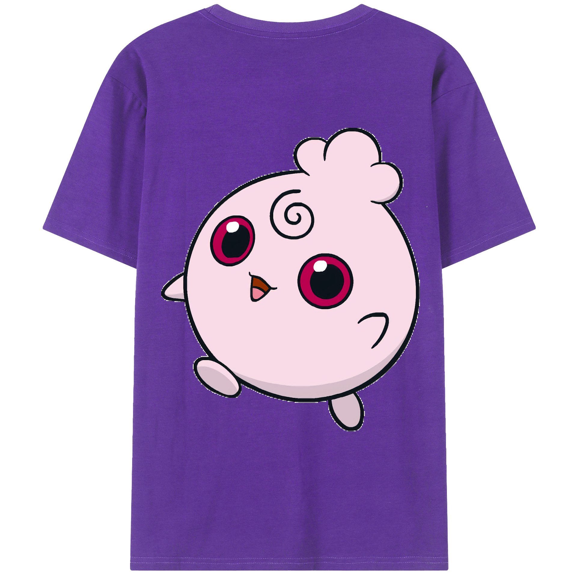 （画像用） ポケットモンスター Pokémon 綿100％ メンズ半袖Tシャツ（バックプリント） 通気性