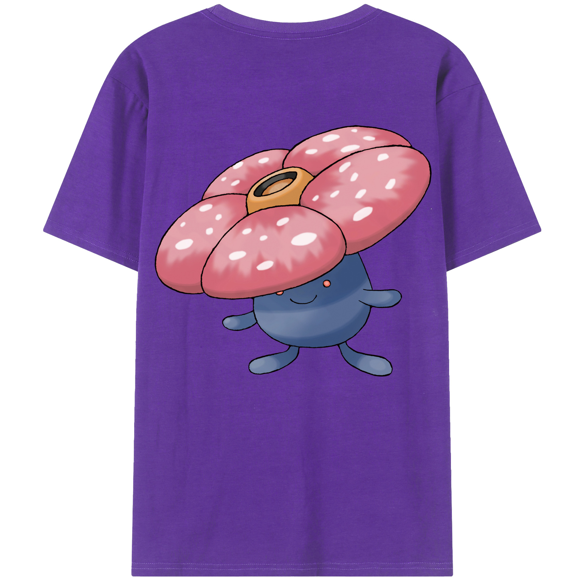 （画像用） ポケットモンスター Pokémon 綿100％ メンズ半袖Tシャツ（バックプリント） 通気性