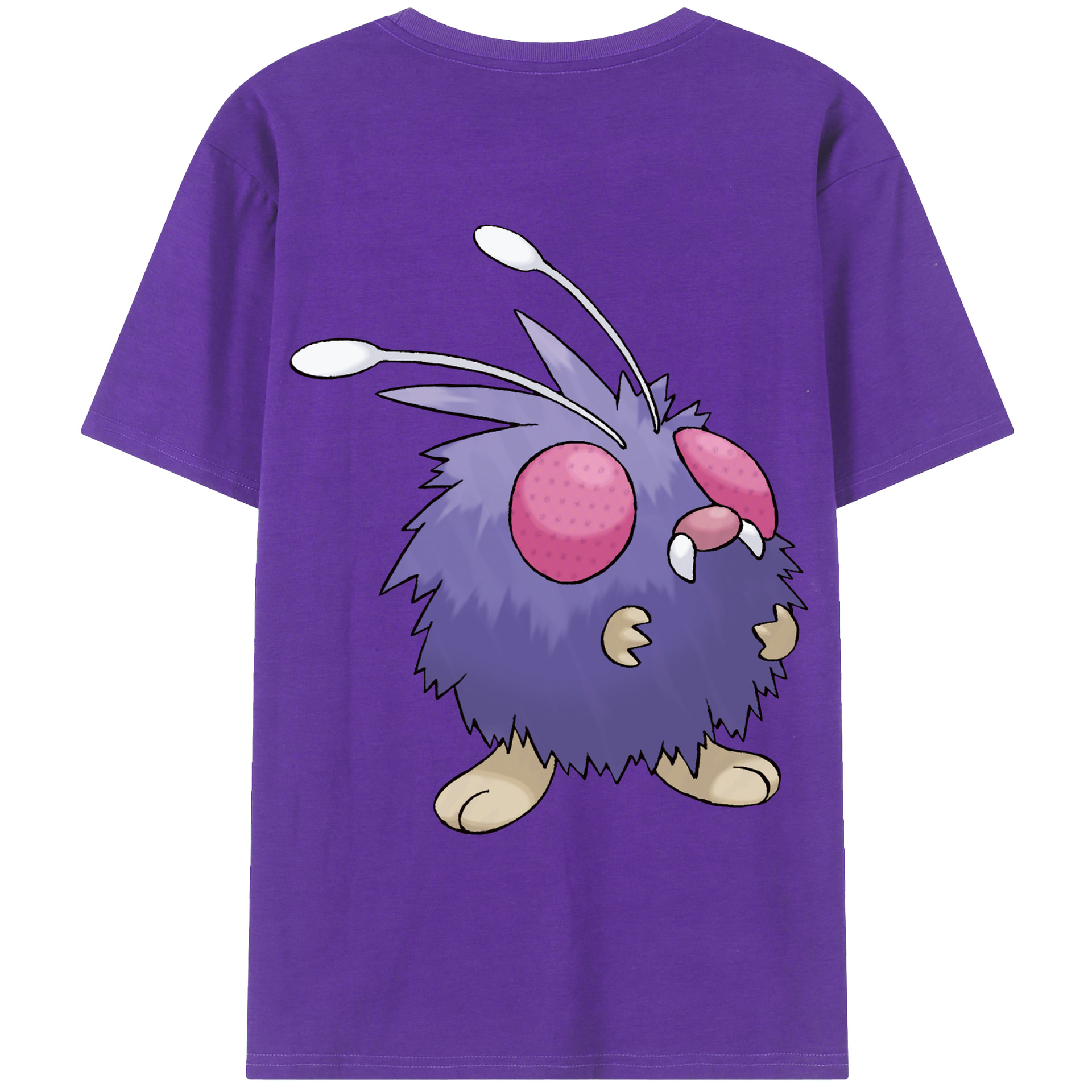 （画像用） ポケットモンスター Pokémon 綿100％ メンズ半袖Tシャツ（バックプリント） 通気性