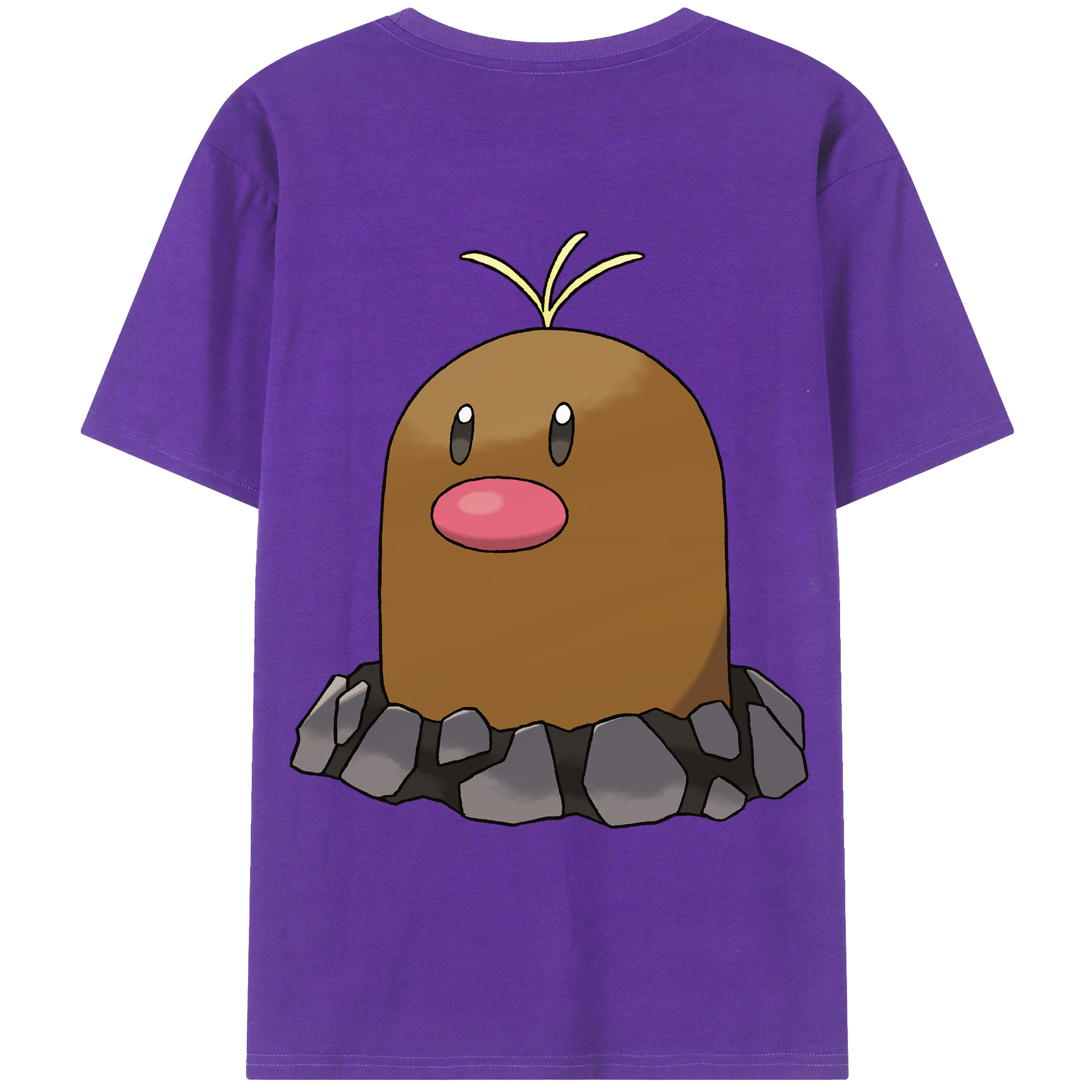 （画像用） ポケットモンスター Pokémon 綿100％ メンズ半袖Tシャツ（バックプリント） 通気性
