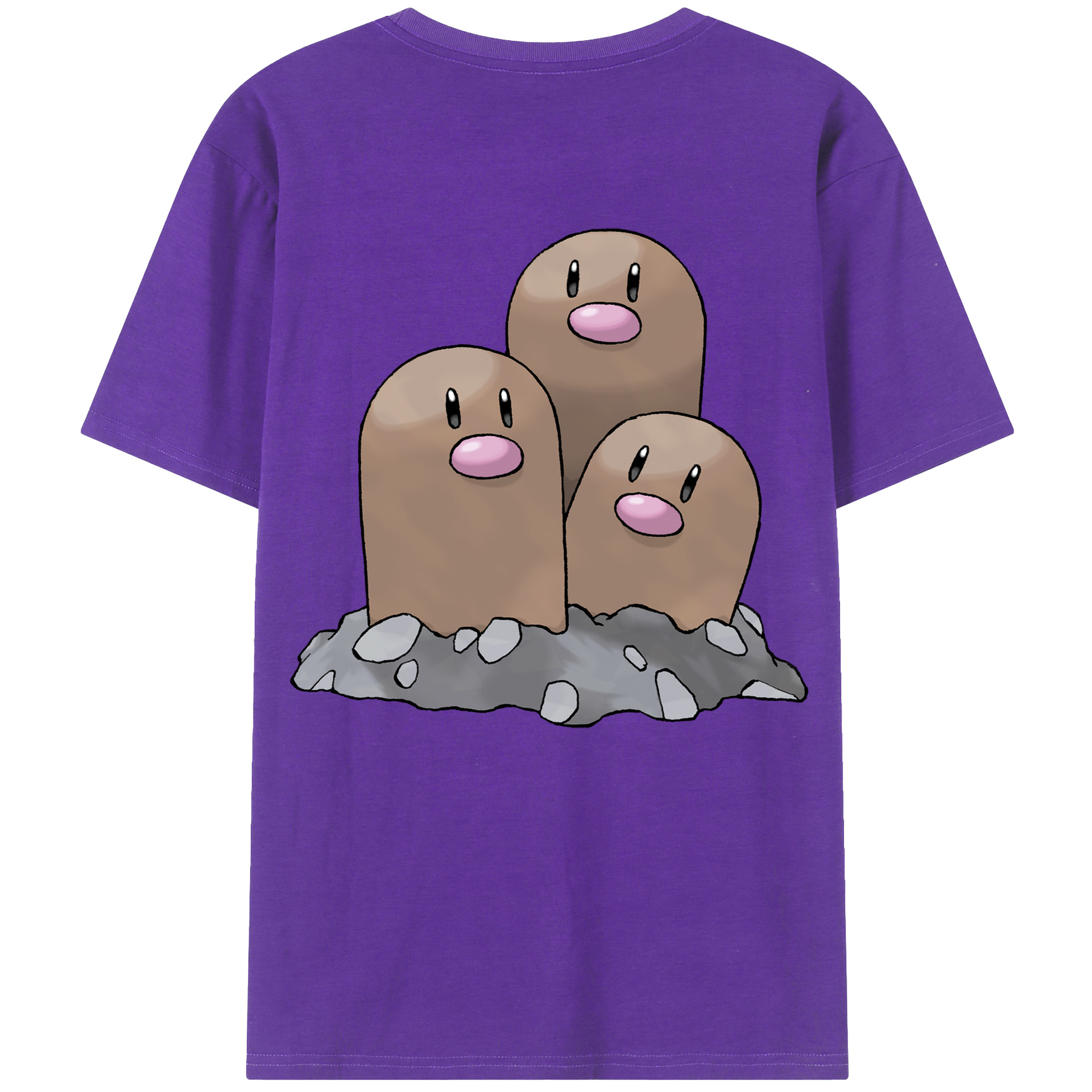 （画像用） ポケットモンスター Pokémon 綿100％ メンズ半袖Tシャツ（バックプリント） 通気性