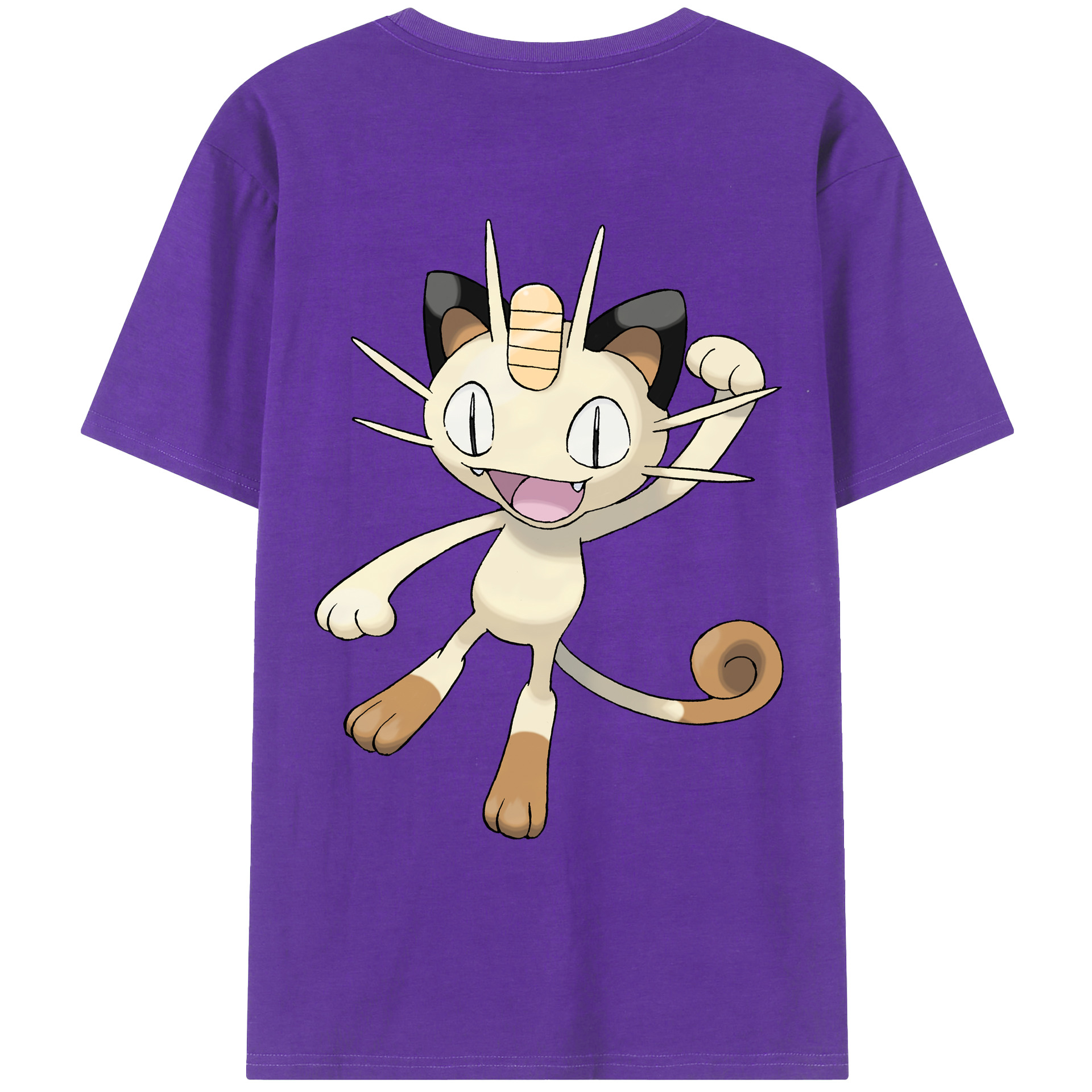 （画像用） ポケットモンスター Pokémon 綿100％ メンズ半袖Tシャツ（バックプリント） 通気性