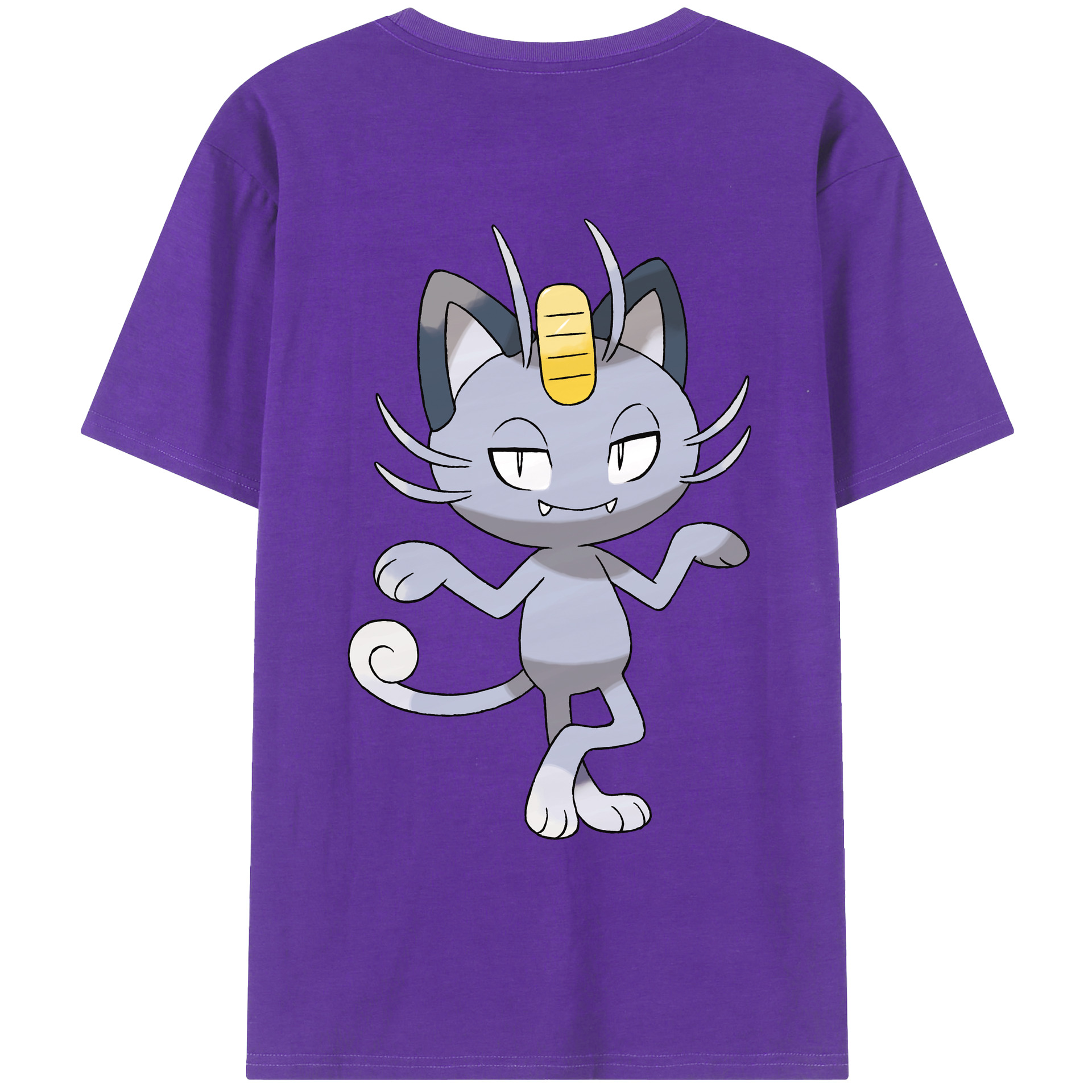 （画像用） ポケットモンスター Pokémon 綿100％ メンズ半袖Tシャツ（バックプリント） 通気性