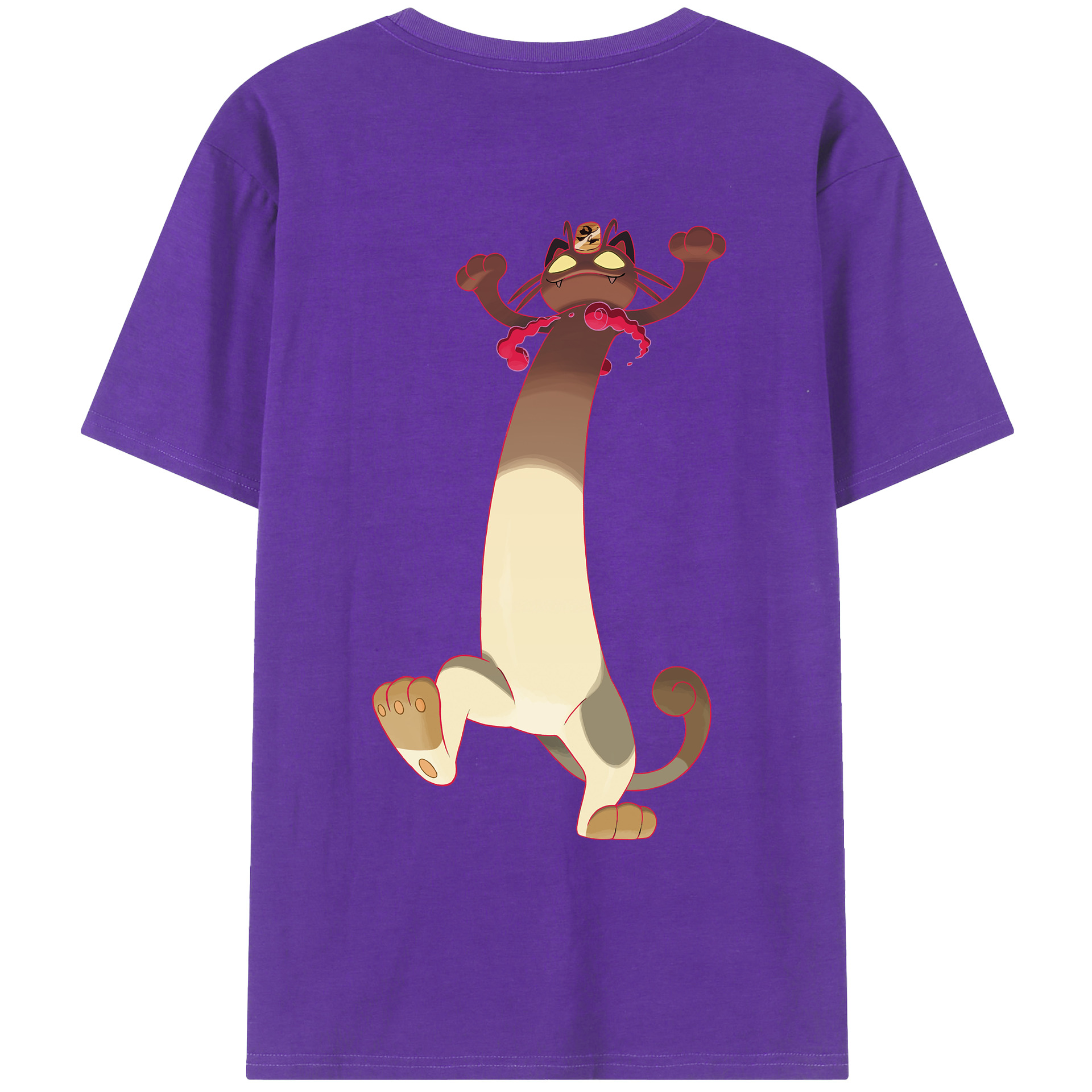 （画像用） ポケットモンスター Pokémon 綿100％ メンズ半袖Tシャツ（バックプリント） 通気性