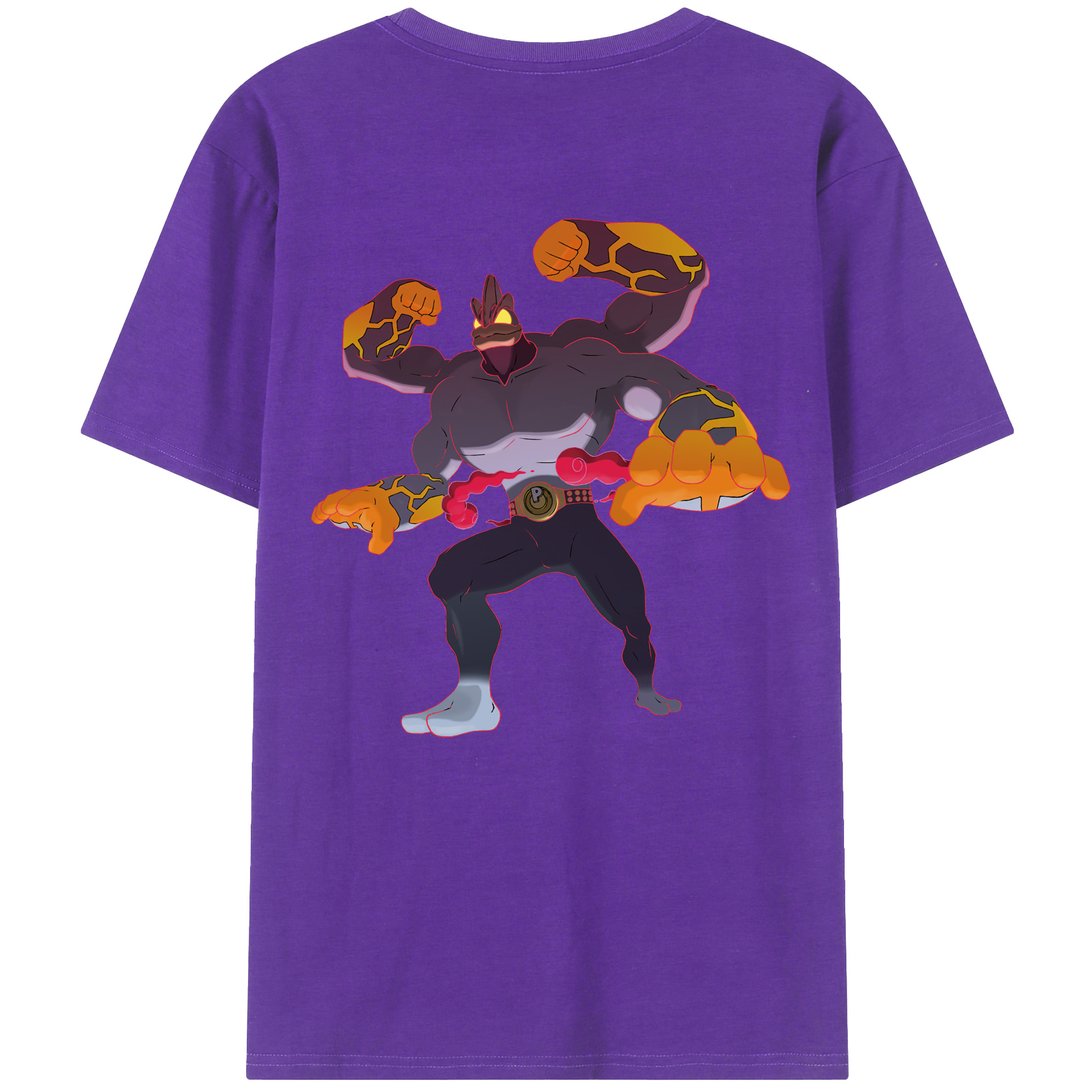 （画像用） ポケットモンスター Pokémon 綿100％ メンズ半袖Tシャツ（バックプリント） 通気性
