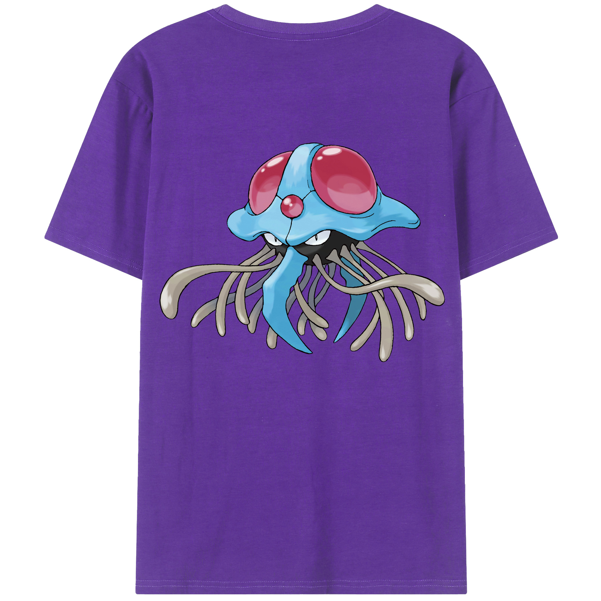 （画像用） ポケットモンスター Pokémon 綿100％ メンズ半袖Tシャツ（バックプリント） 通気性