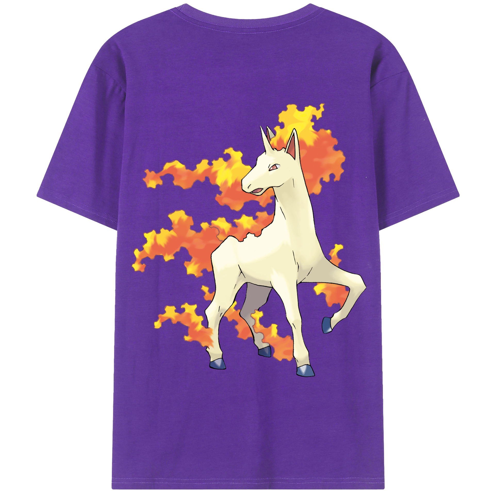 （画像用） ポケットモンスター Pokémon 綿100％ メンズ半袖Tシャツ（バックプリント） 通気性