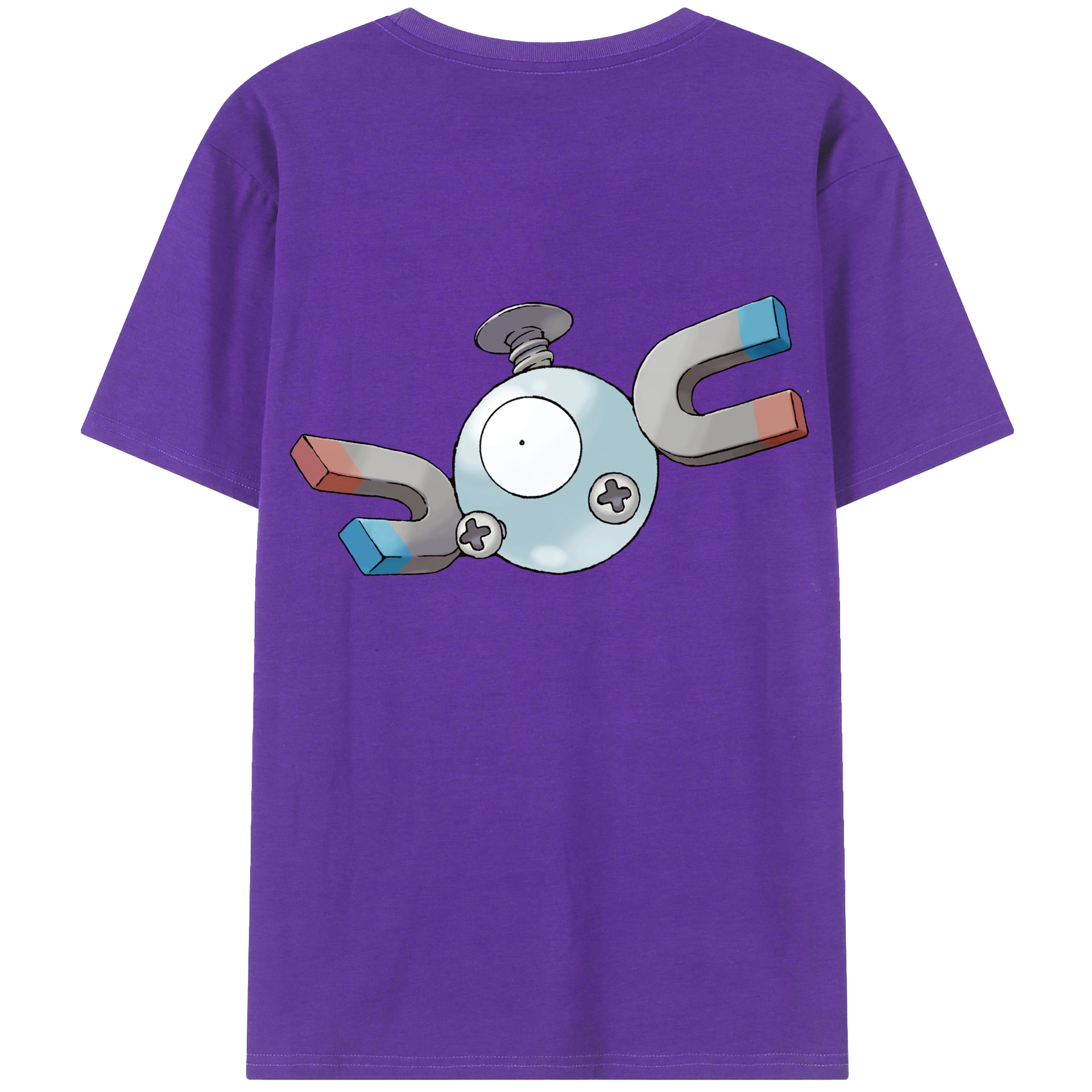 （画像用） ポケットモンスター Pokémon 綿100％ メンズ半袖Tシャツ（バックプリント） 通気性