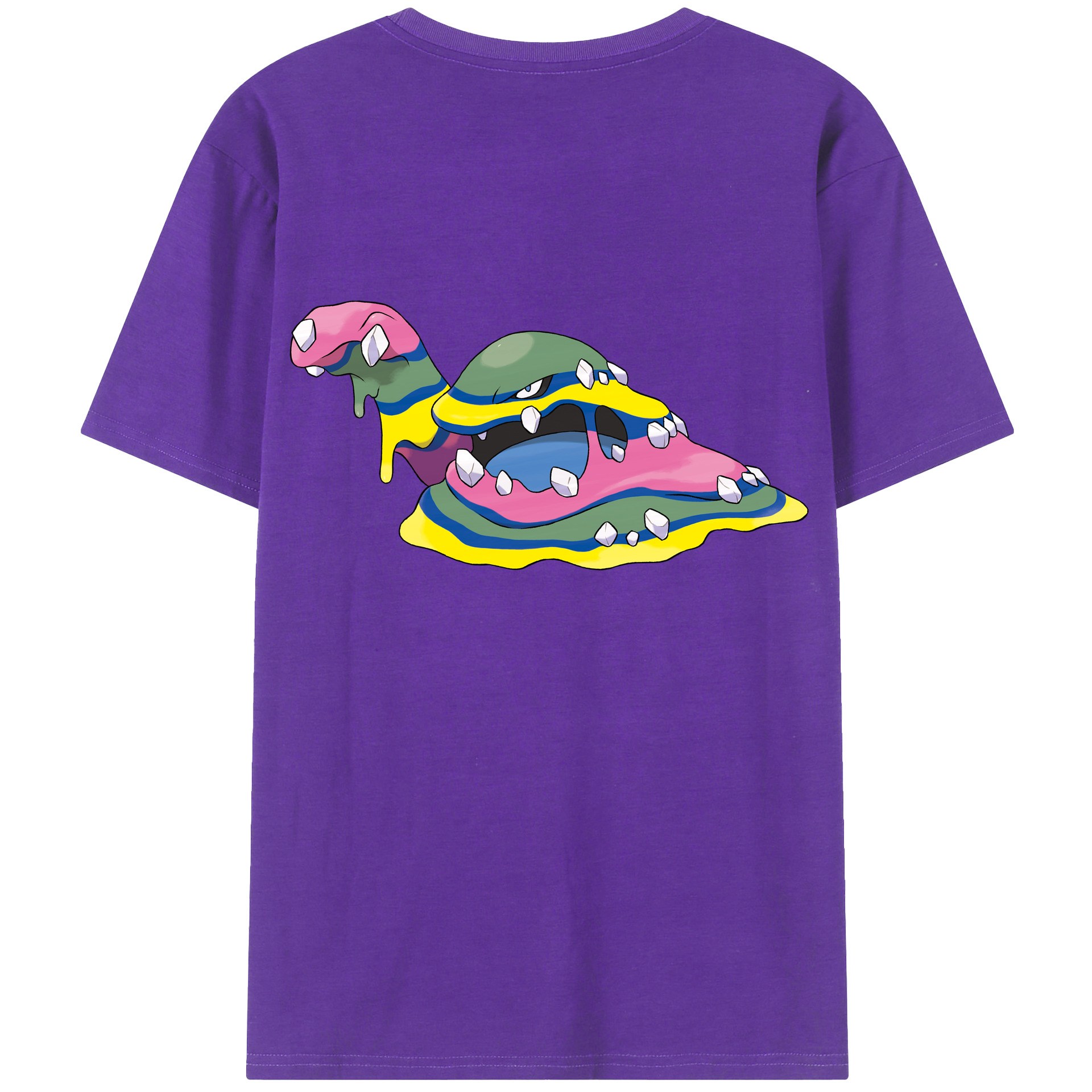 （画像用） ポケットモンスター Pokémon 綿100％ メンズ半袖Tシャツ（バックプリント） 通気性
