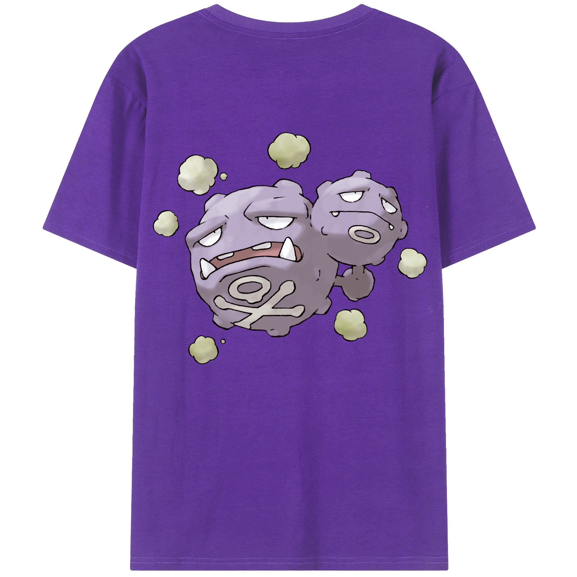 （画像用） ポケットモンスター Pokémon 綿100％ メンズ半袖Tシャツ（バックプリント） 通気性