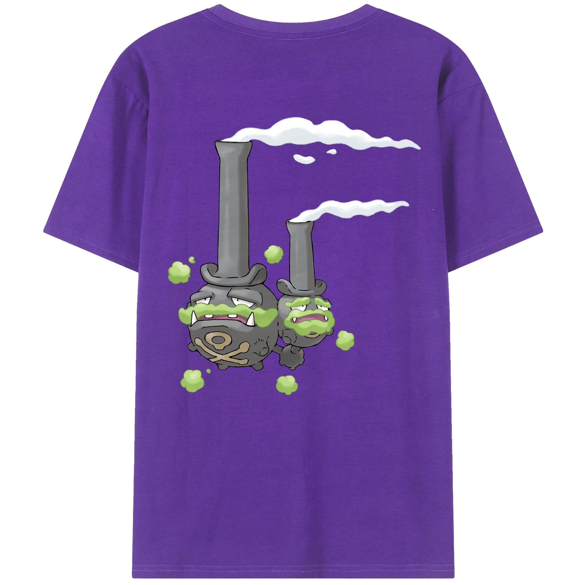 （画像用） ポケットモンスター Pokémon 綿100％ メンズ半袖Tシャツ（バックプリント） 通気性