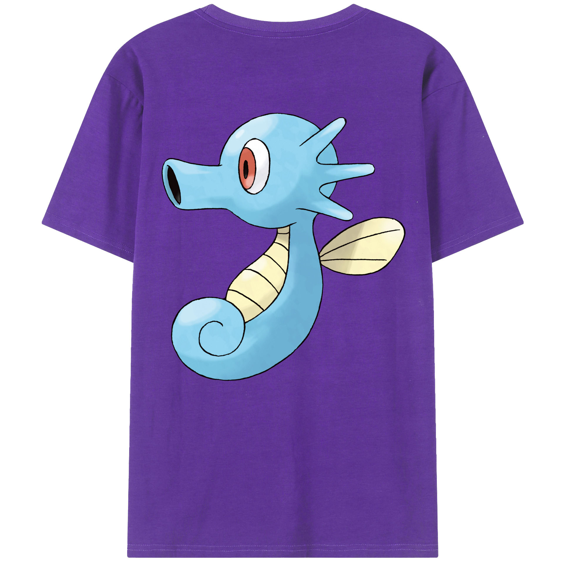 （画像用） ポケットモンスター Pokémon 綿100％ メンズ半袖Tシャツ（バックプリント） 通気性