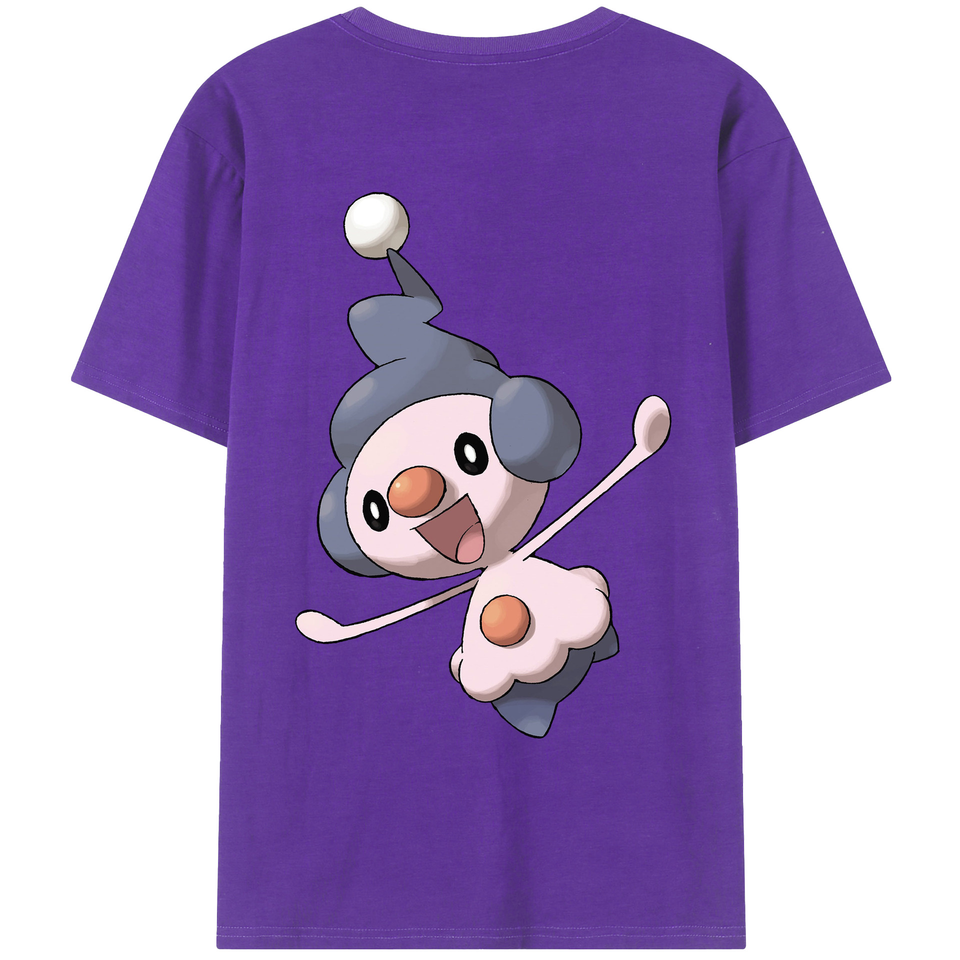 （画像用） ポケットモンスター Pokémon 綿100％ メンズ半袖Tシャツ（バックプリント） 通気性