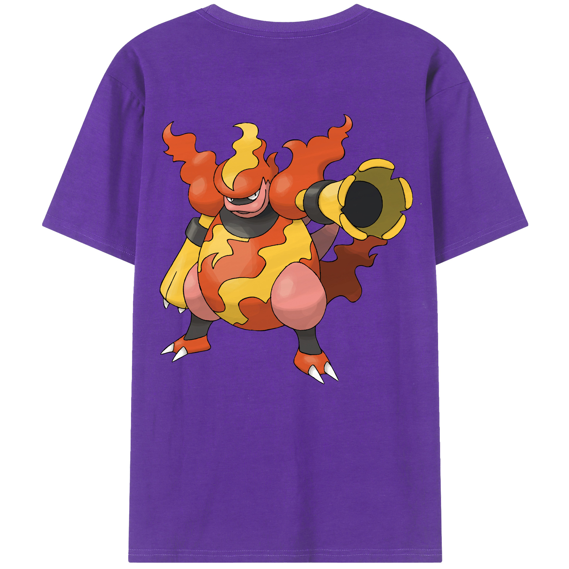 （画像用） ポケットモンスター Pokémon 綿100％ メンズ半袖Tシャツ（バックプリント） 通気性