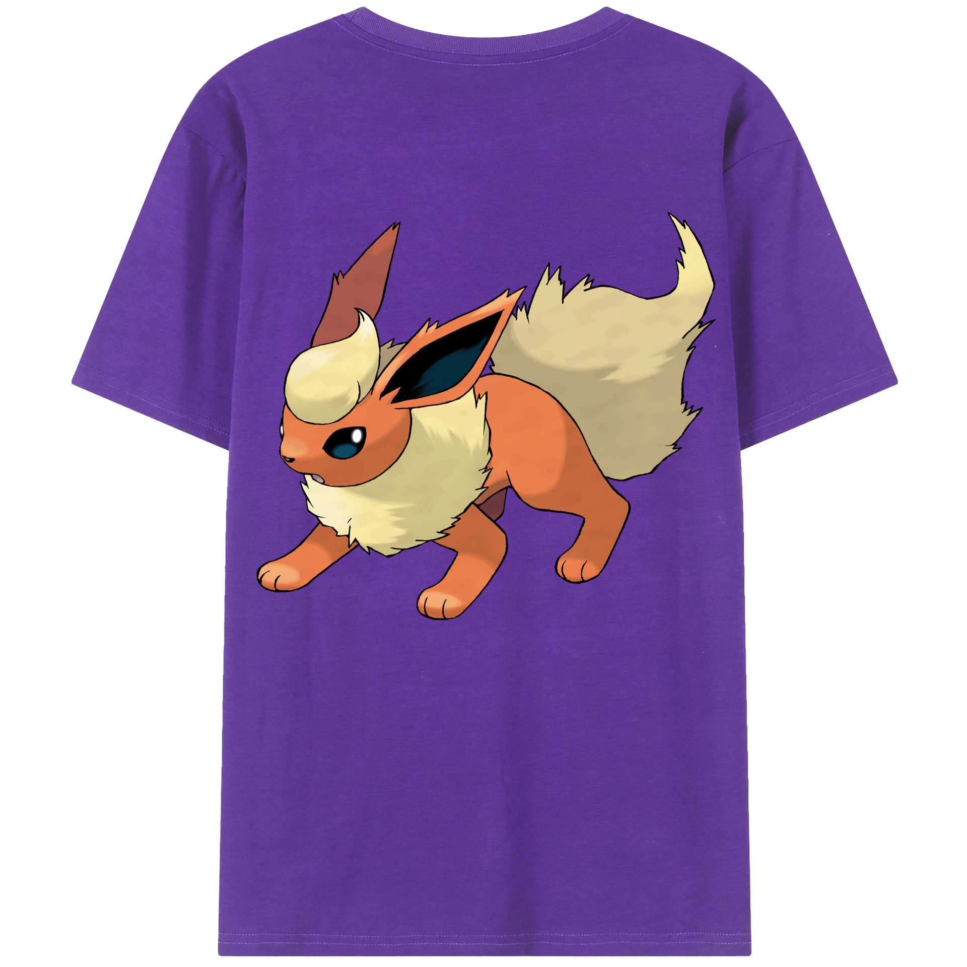 （画像用） ポケットモンスター Pokémon 綿100％ メンズ半袖Tシャツ（バックプリント） 通気性