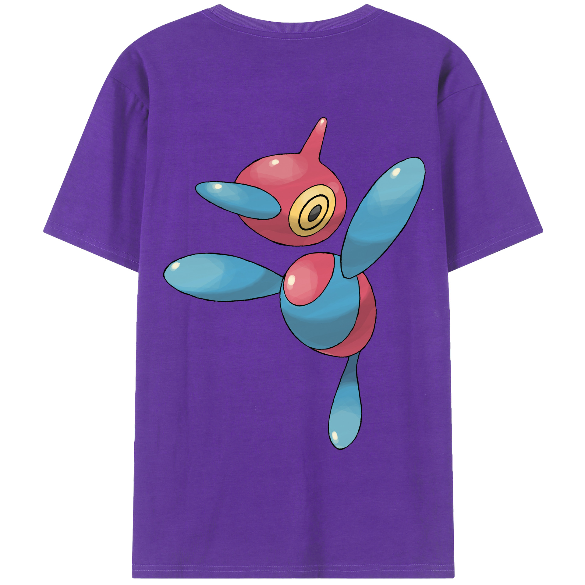 （画像用） ポケットモンスター Pokémon 綿100％ メンズ半袖Tシャツ（バックプリント） 通気性