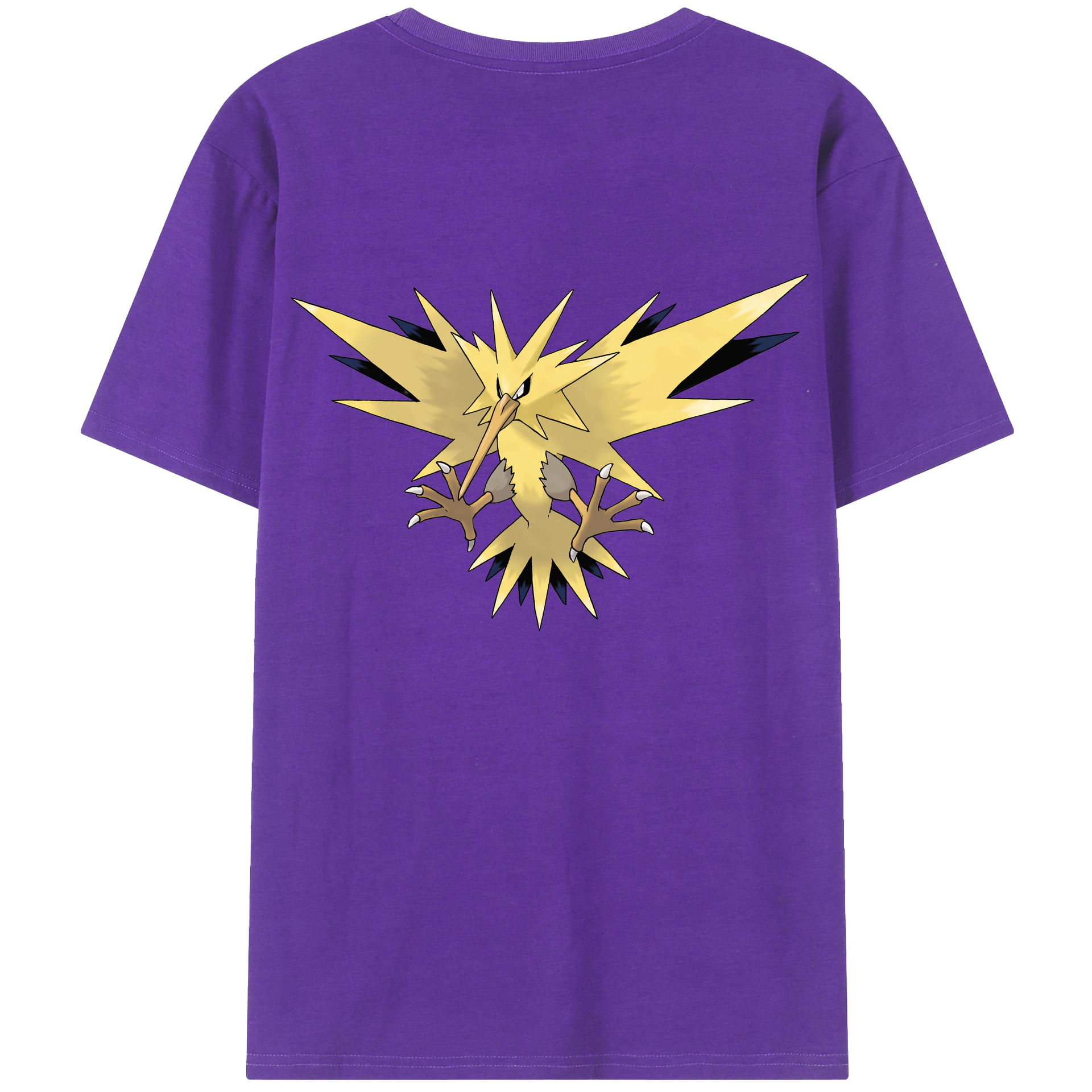 （画像用） ポケットモンスター Pokémon 綿100％ メンズ半袖Tシャツ（バックプリント） 通気性