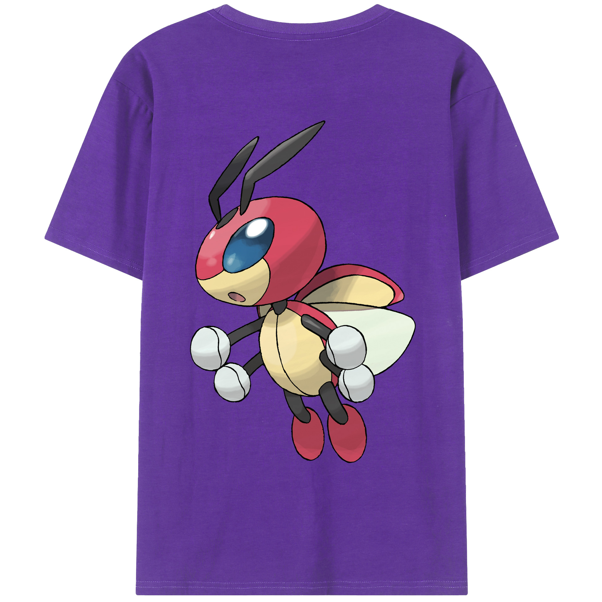 （画像用） ポケットモンスター Pokémon 綿100％ メンズ半袖Tシャツ（バックプリント） 通気性