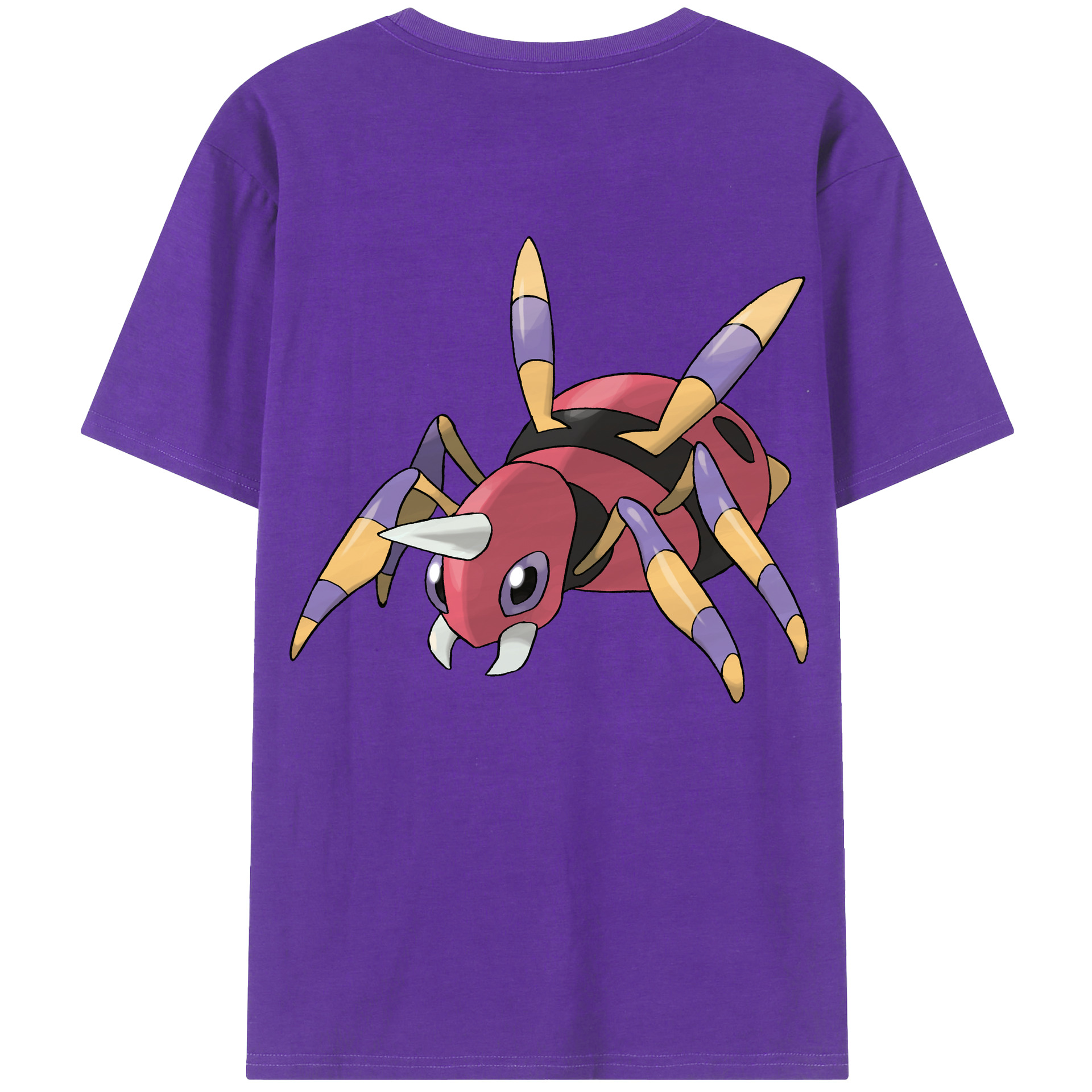 （画像用） ポケットモンスター Pokémon 綿100％ メンズ半袖Tシャツ（バックプリント） 通気性