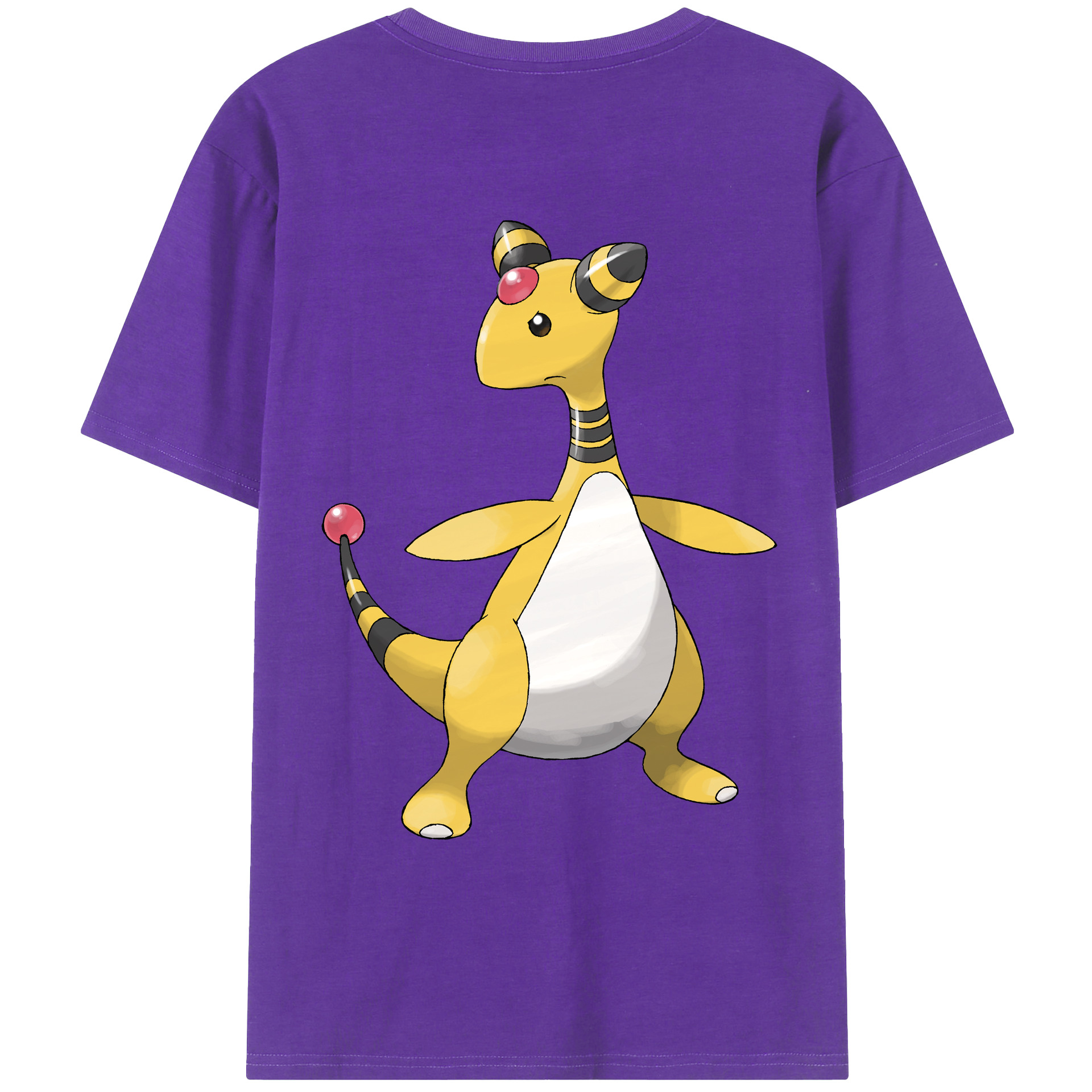 （画像用） ポケットモンスター Pokémon 綿100％ メンズ半袖Tシャツ（バックプリント） 通気性