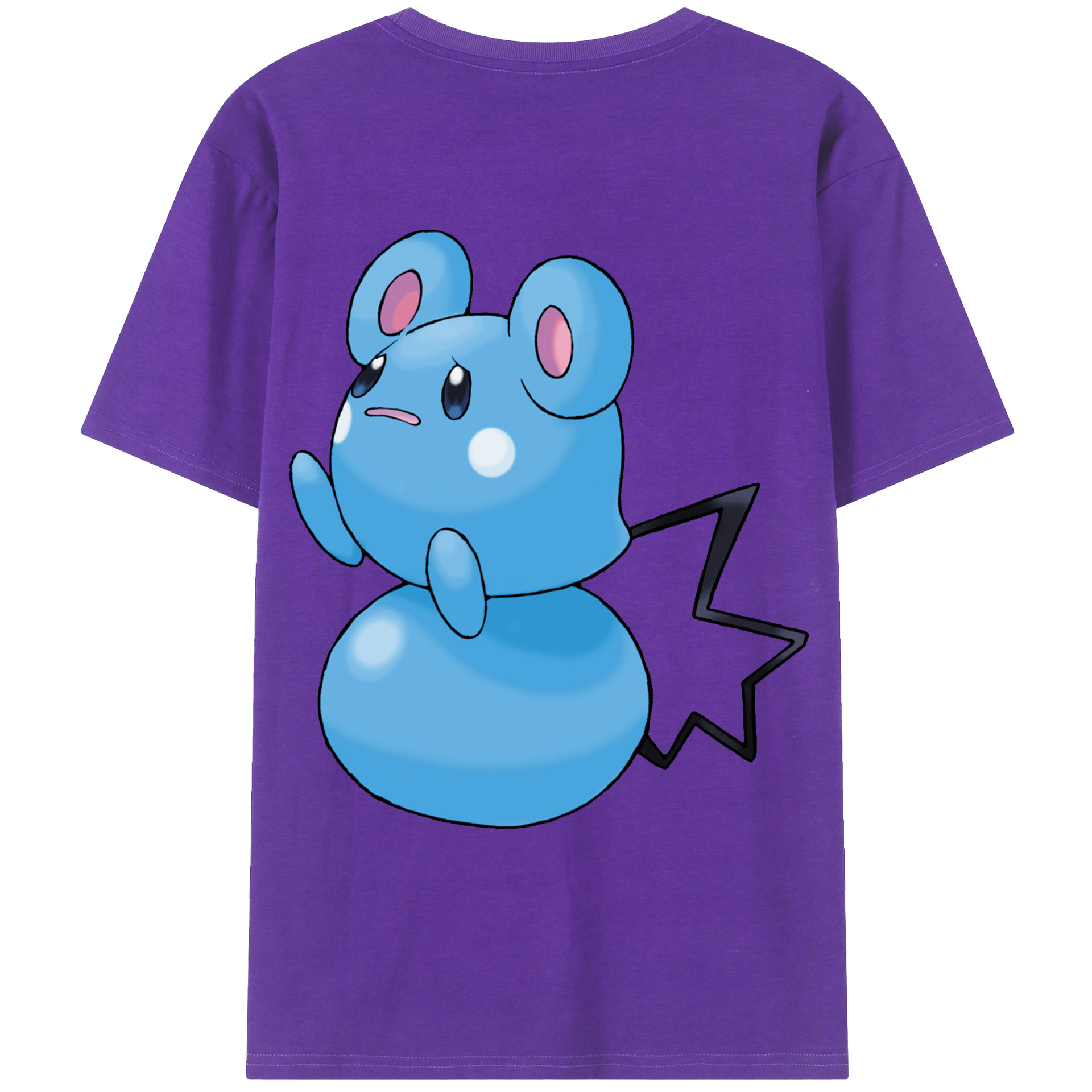 （画像用） ポケットモンスター Pokémon 綿100％ メンズ半袖Tシャツ（バックプリント） 通気性