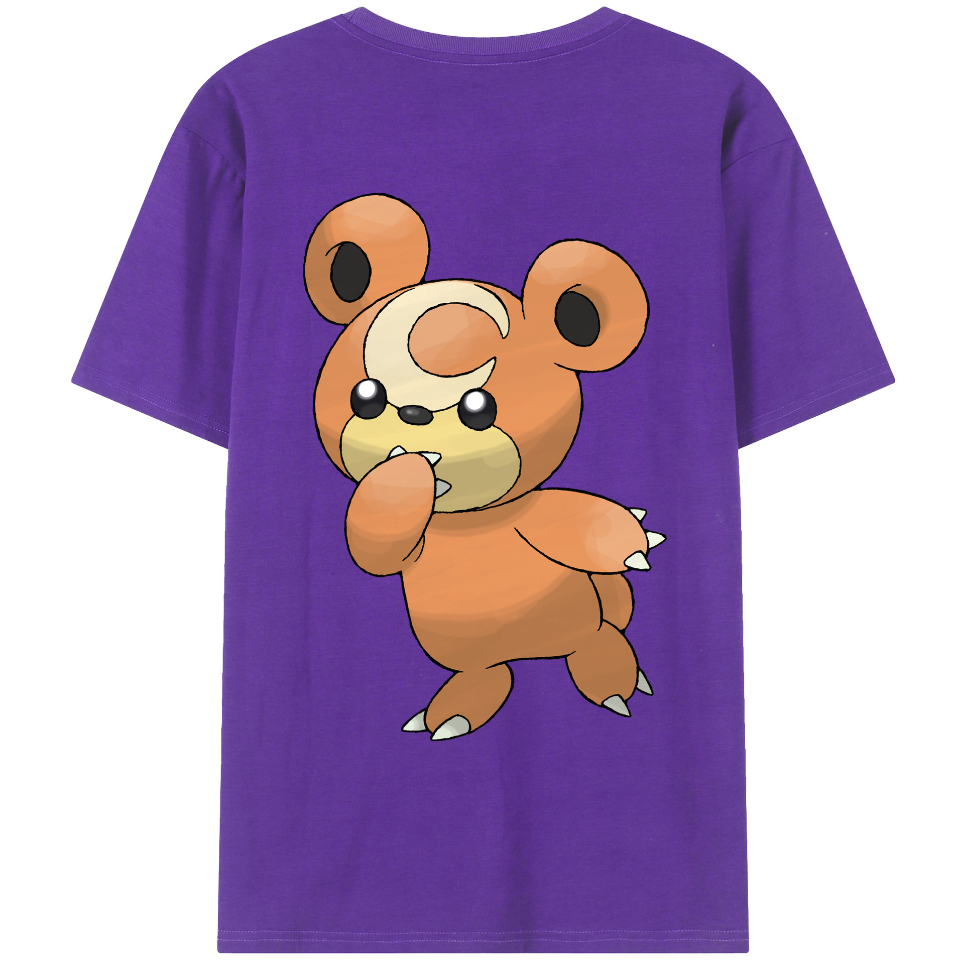 （画像用） ポケットモンスター Pokémon 綿100％ メンズ半袖Tシャツ（バックプリント） 通気性