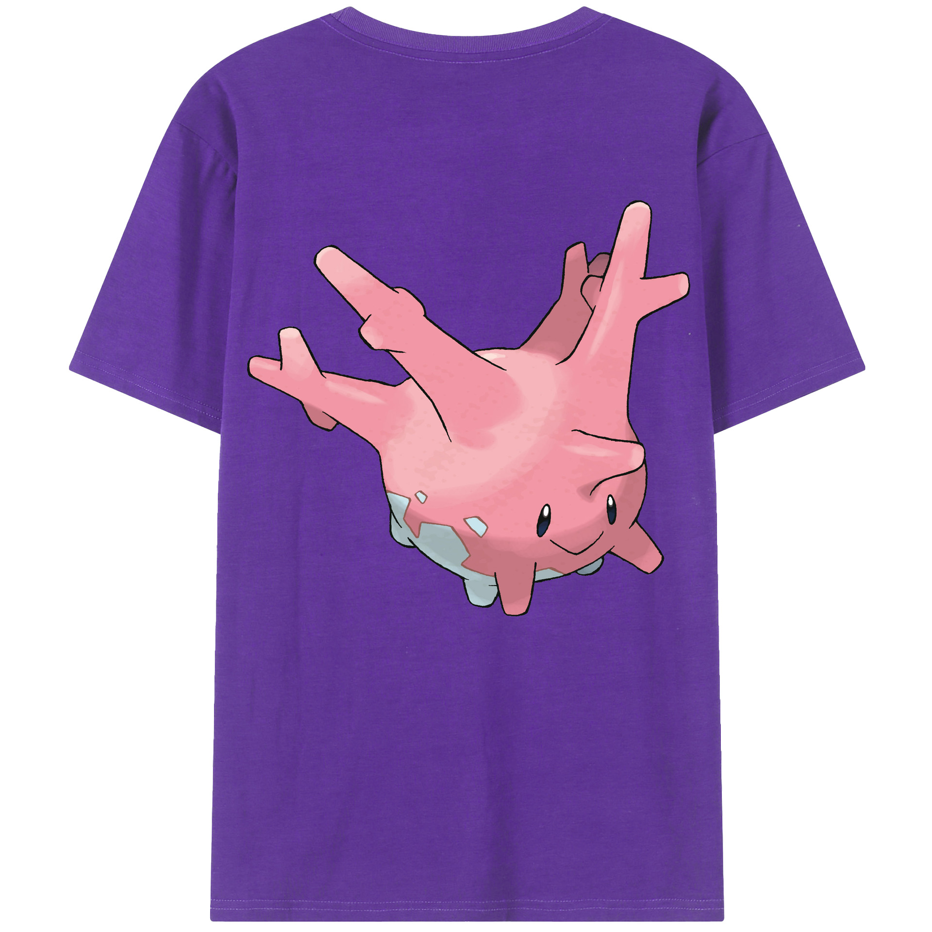 （画像用） ポケットモンスター Pokémon 綿100％ メンズ半袖Tシャツ（バックプリント） 通気性