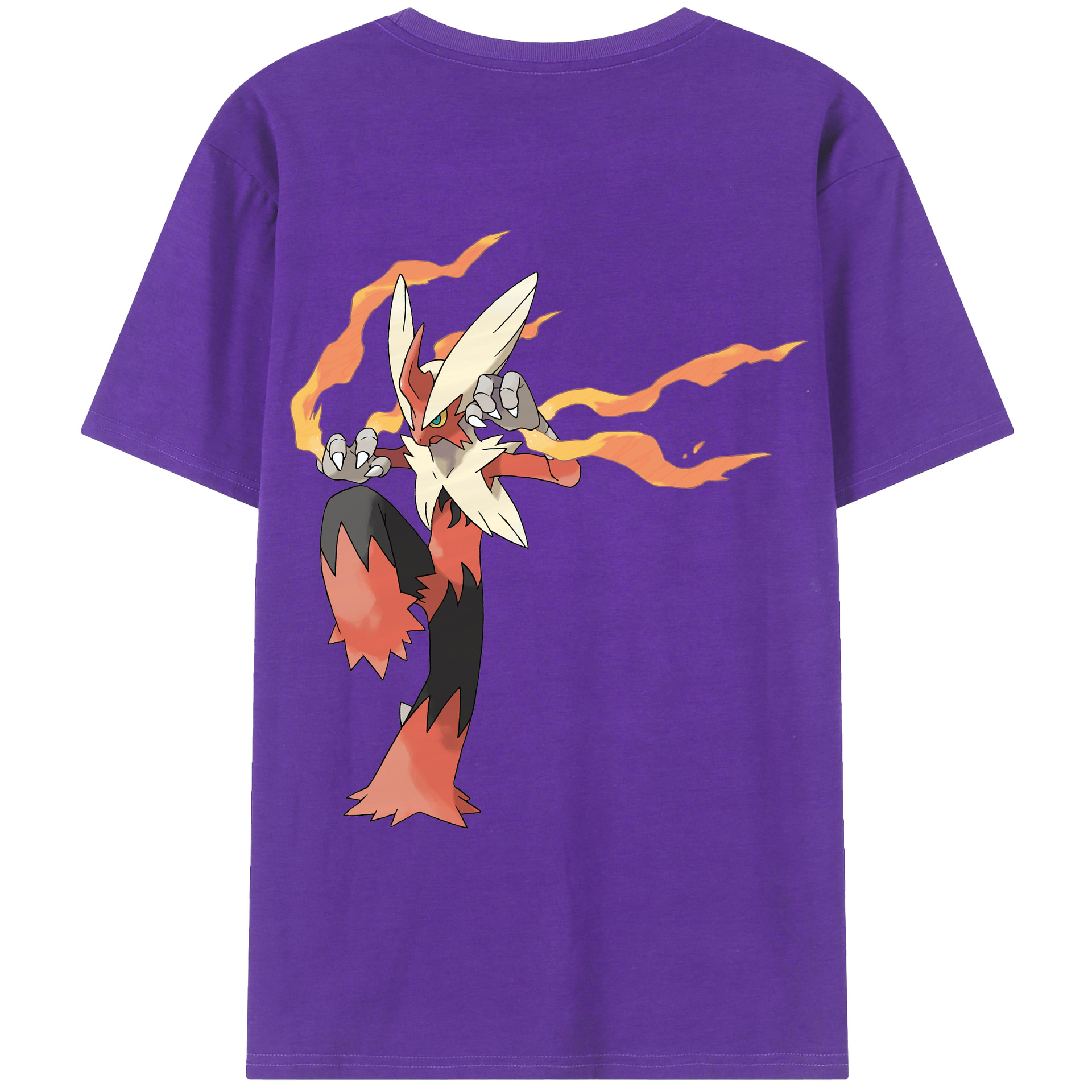 （画像用） ポケットモンスター Pokémon 綿100％ メンズ半袖Tシャツ（バックプリント） 通気性