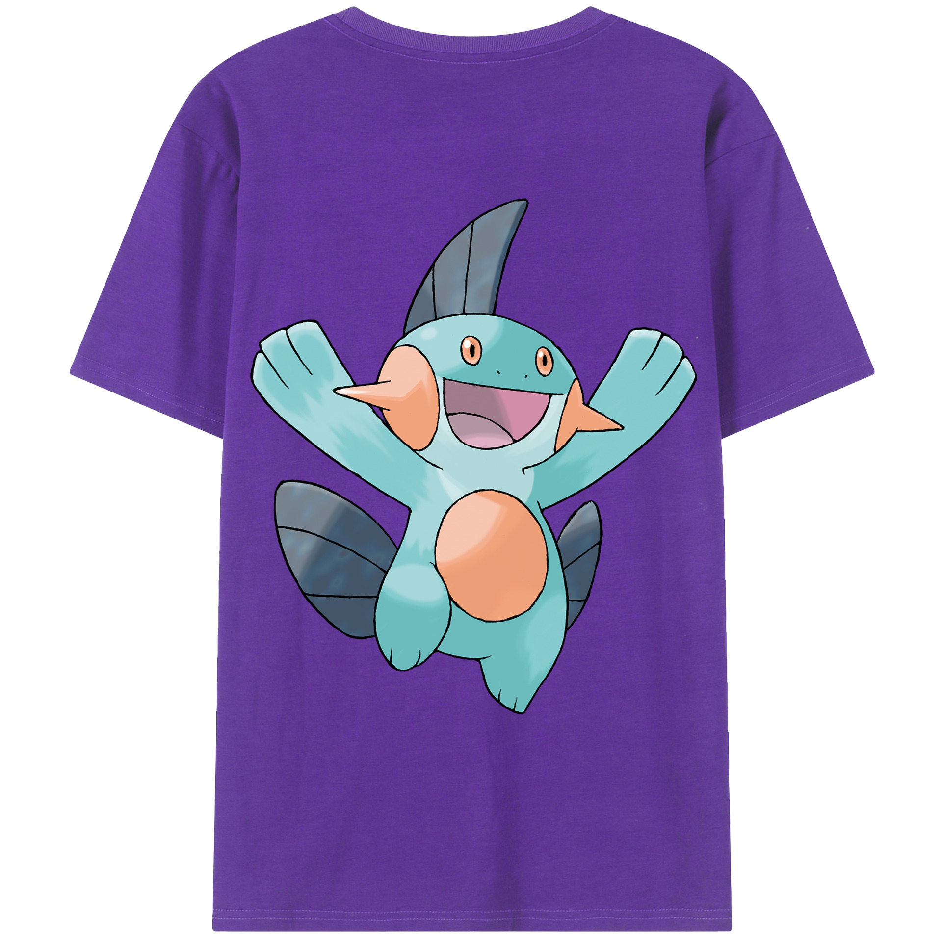 （画像用） ポケットモンスター Pokémon 綿100％ メンズ半袖Tシャツ（バックプリント） 通気性