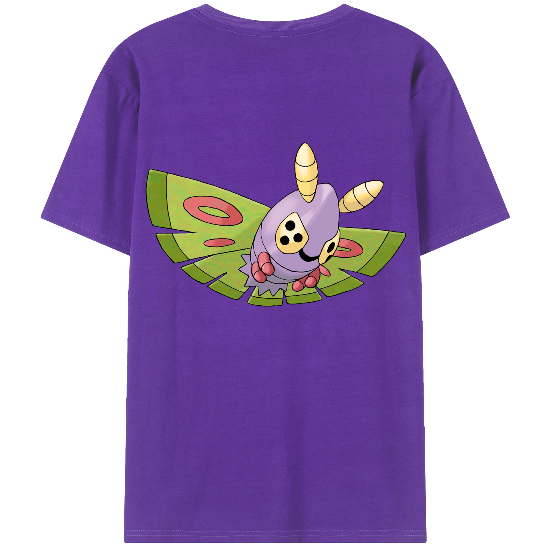 （画像用） ポケットモンスター Pokémon 綿100％ メンズ半袖Tシャツ（バックプリント） 通気性