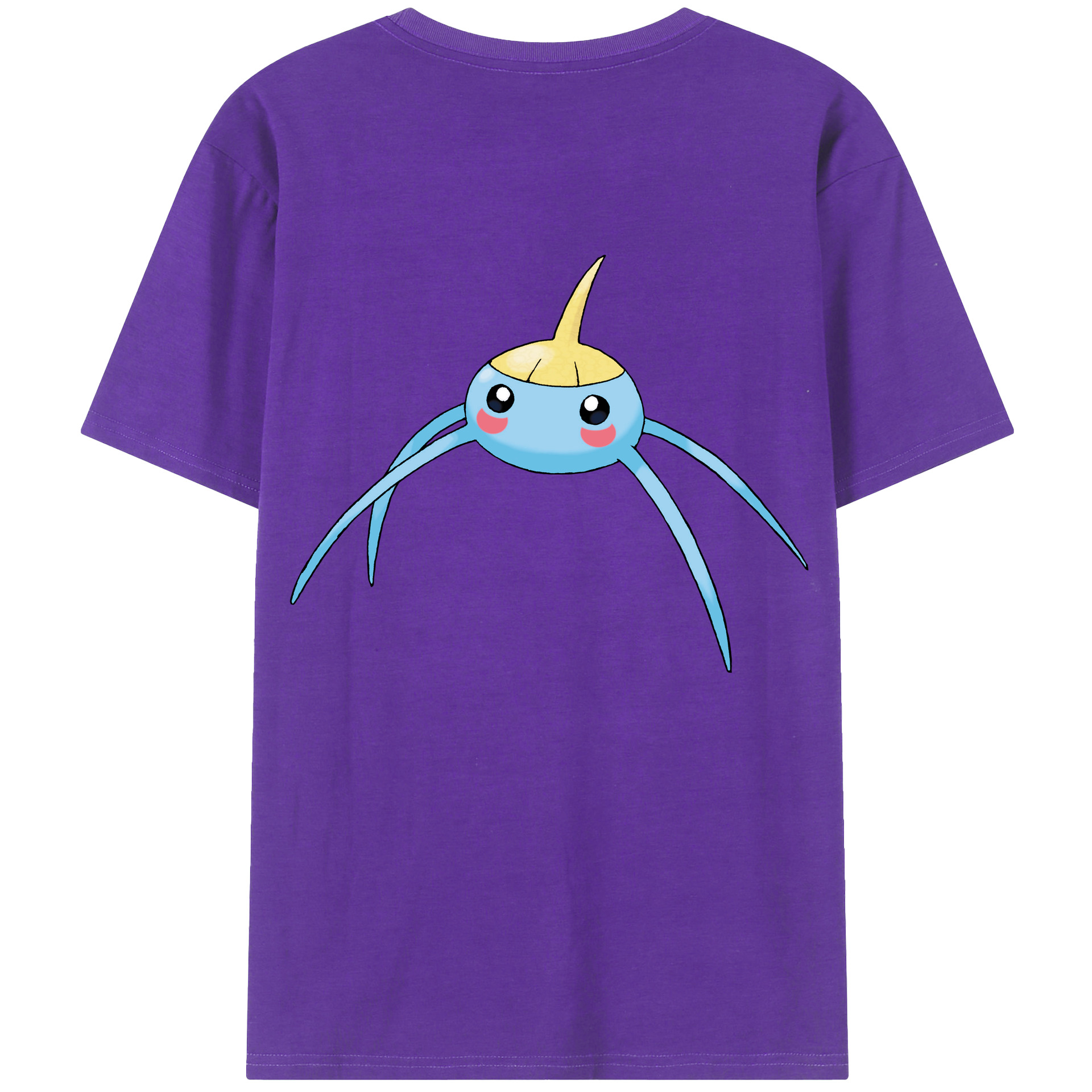 （画像用） ポケットモンスター Pokémon 綿100％ メンズ半袖Tシャツ（バックプリント） 通気性