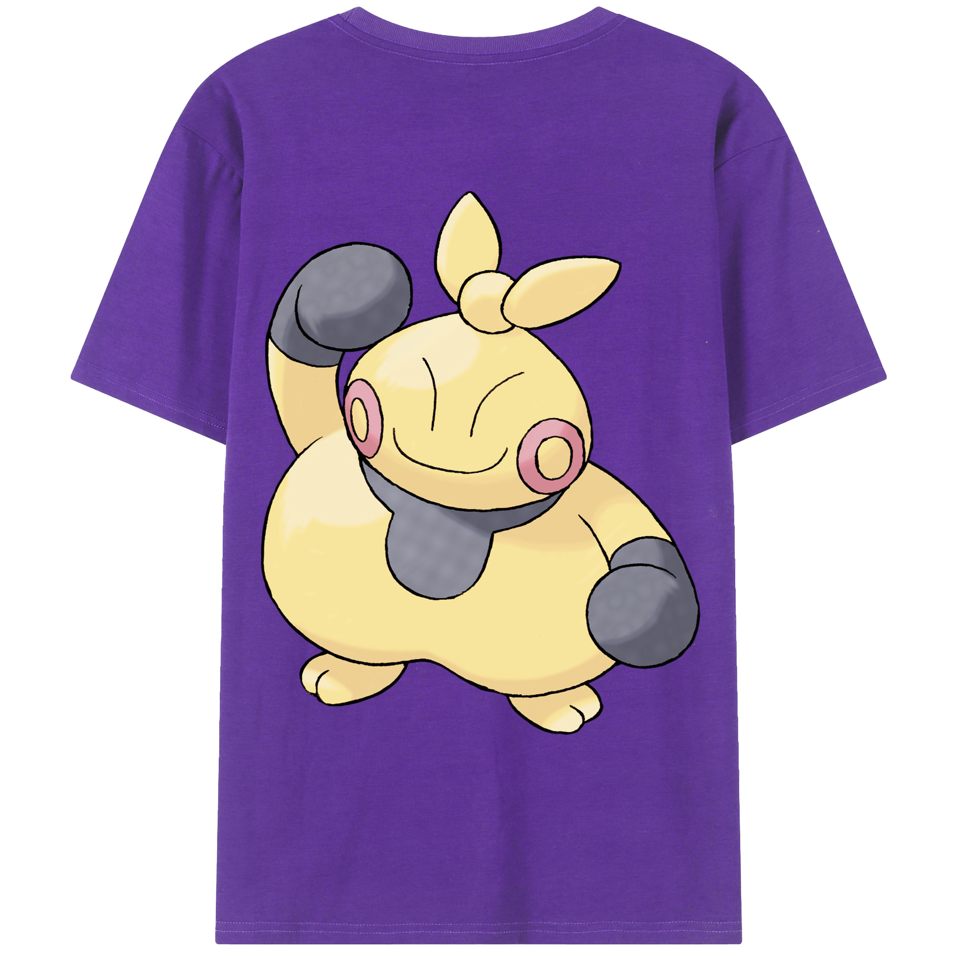 （画像用） ポケットモンスター Pokémon 綿100％ メンズ半袖Tシャツ（バックプリント） 通気性