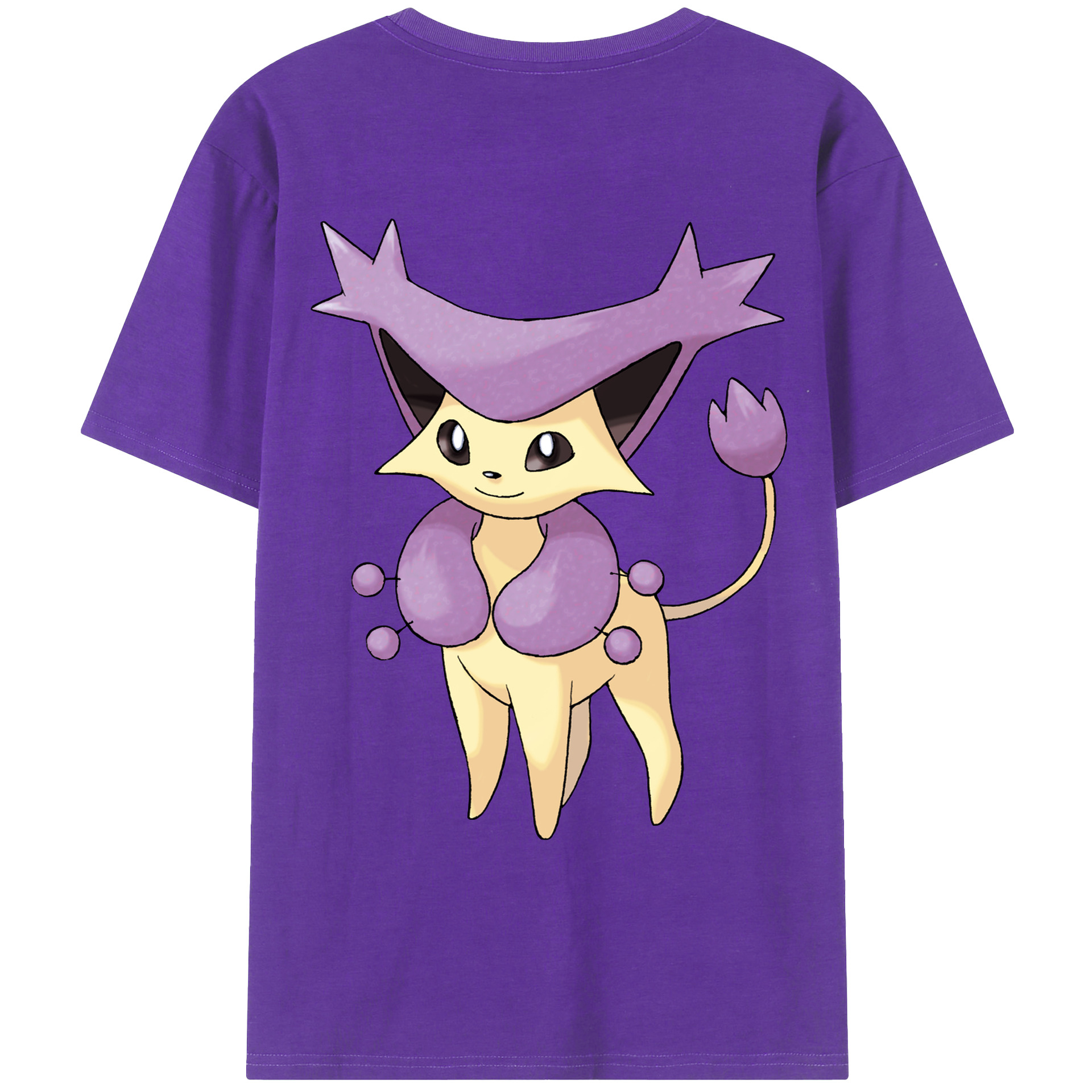 （画像用） ポケットモンスター Pokémon 綿100％ メンズ半袖Tシャツ（バックプリント） 通気性