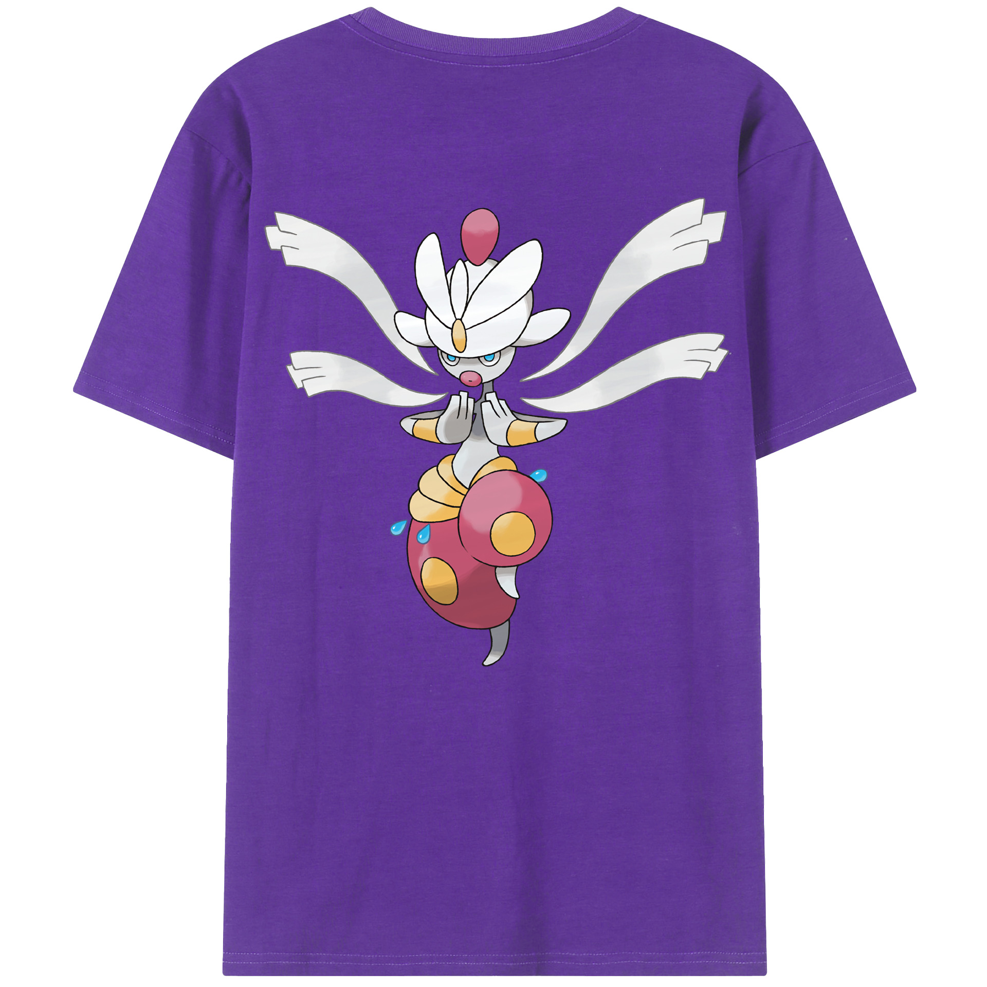 （画像用） ポケットモンスター Pokémon 綿100％ メンズ半袖Tシャツ（バックプリント） 通気性