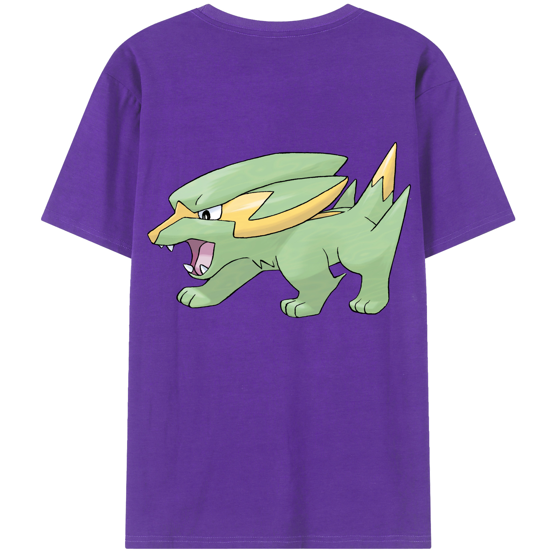 （画像用） ポケットモンスター Pokémon 綿100％ メンズ半袖Tシャツ（バックプリント） 通気性