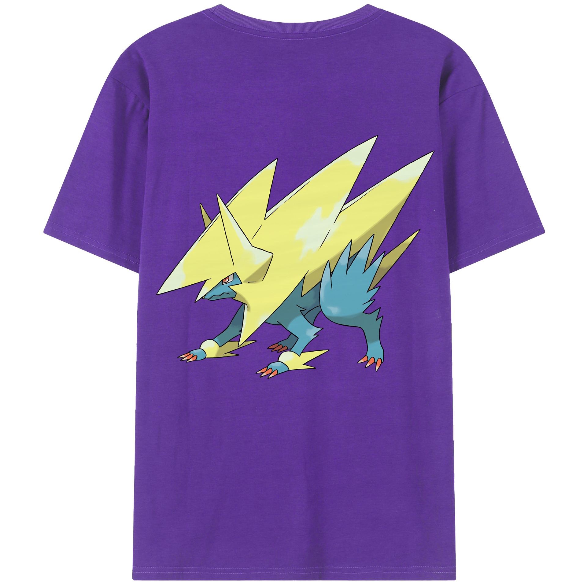（画像用） ポケットモンスター Pokémon 綿100％ メンズ半袖Tシャツ（バックプリント） 通気性