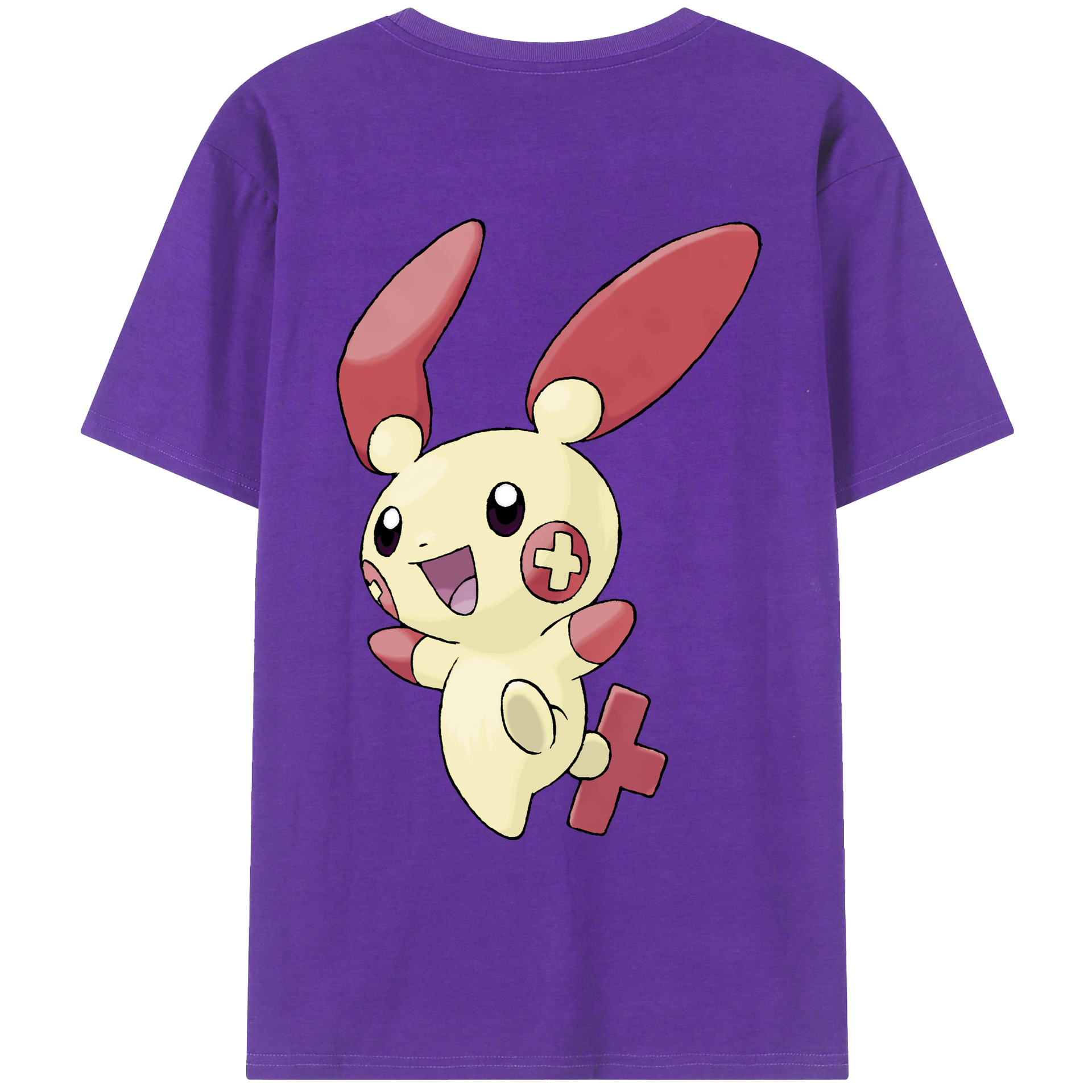 （画像用） ポケットモンスター Pokémon 綿100％ メンズ半袖Tシャツ（バックプリント） 通気性