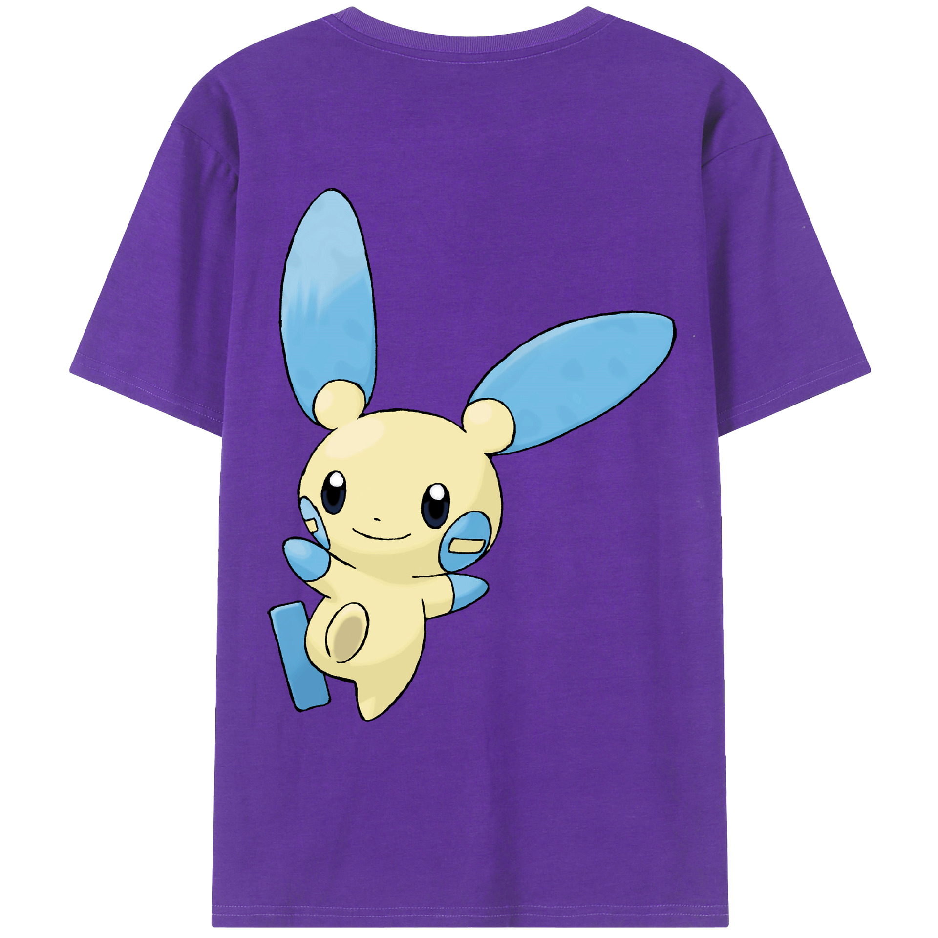 （画像用） ポケットモンスター Pokémon 綿100％ メンズ半袖Tシャツ（バックプリント） 通気性