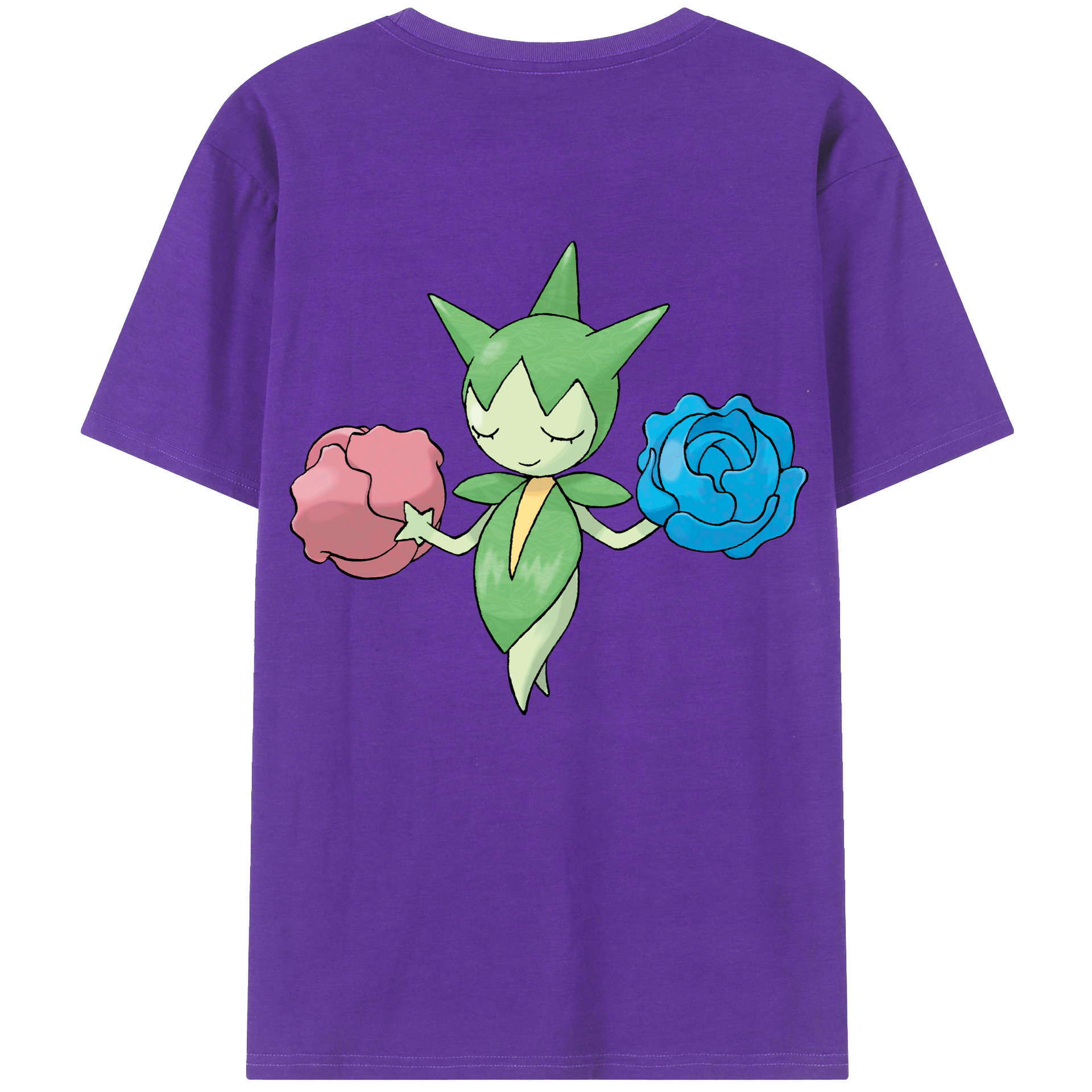 （画像用） ポケットモンスター Pokémon 綿100％ メンズ半袖Tシャツ（バックプリント） 通気性