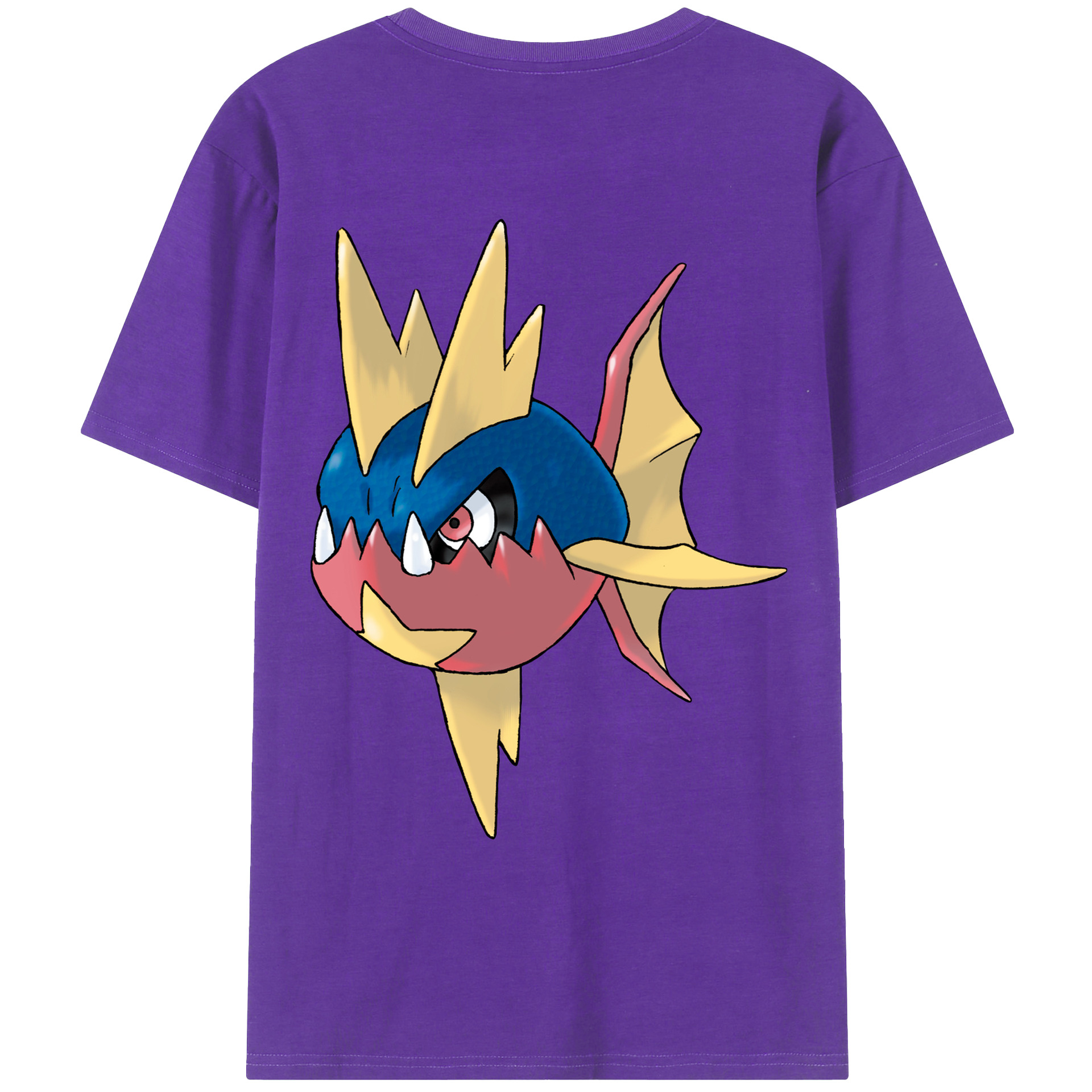 （画像用） ポケットモンスター Pokémon 綿100％ メンズ半袖Tシャツ（バックプリント） 通気性