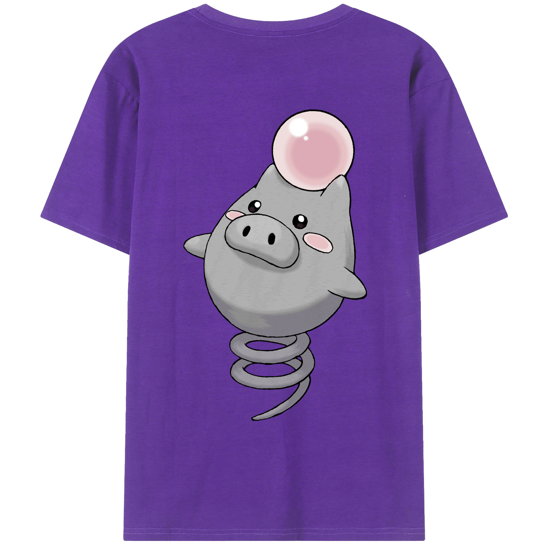 （画像用） ポケットモンスター Pokémon 綿100％ メンズ半袖Tシャツ（バックプリント） 通気性