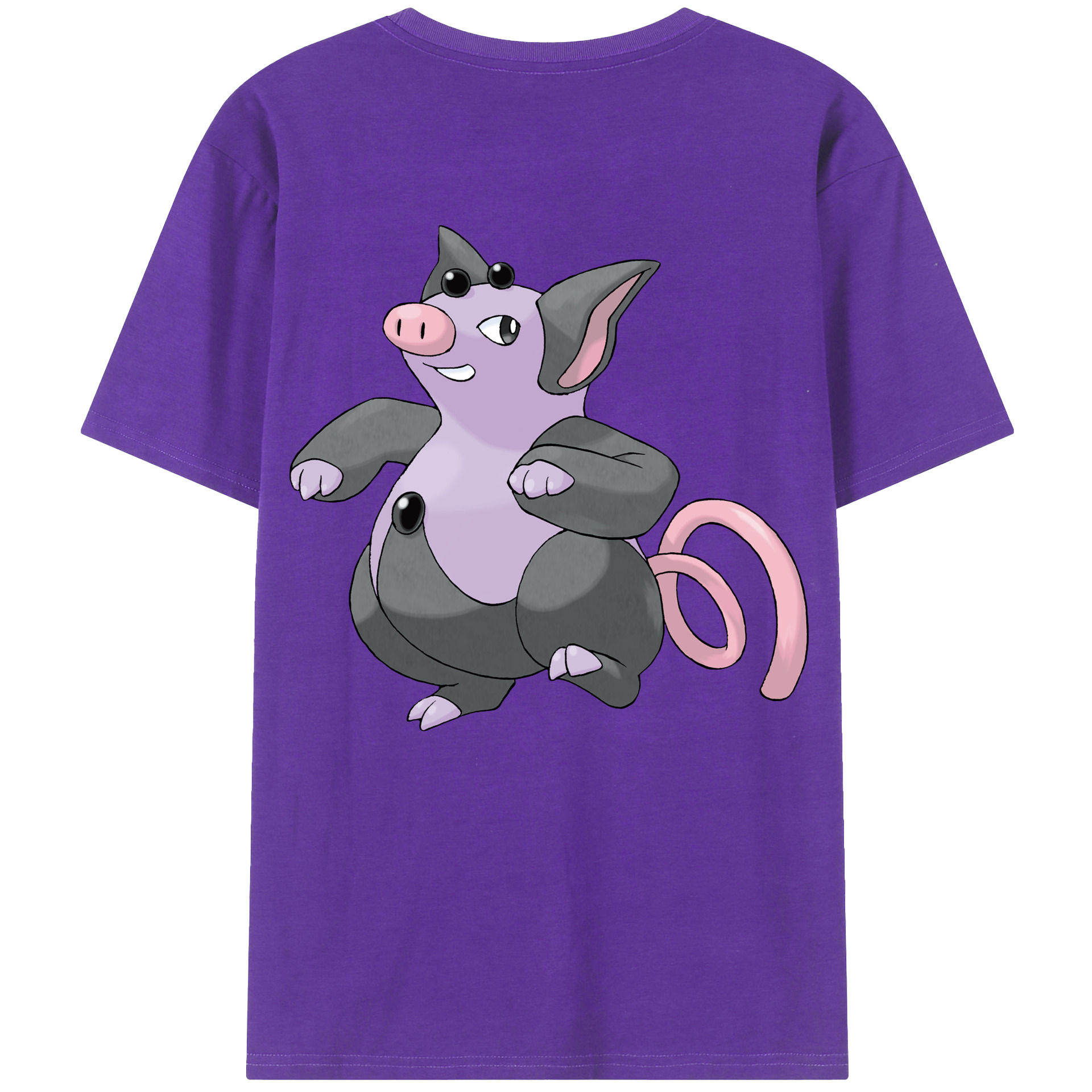 （画像用） ポケットモンスター Pokémon 綿100％ メンズ半袖Tシャツ（バックプリント） 通気性