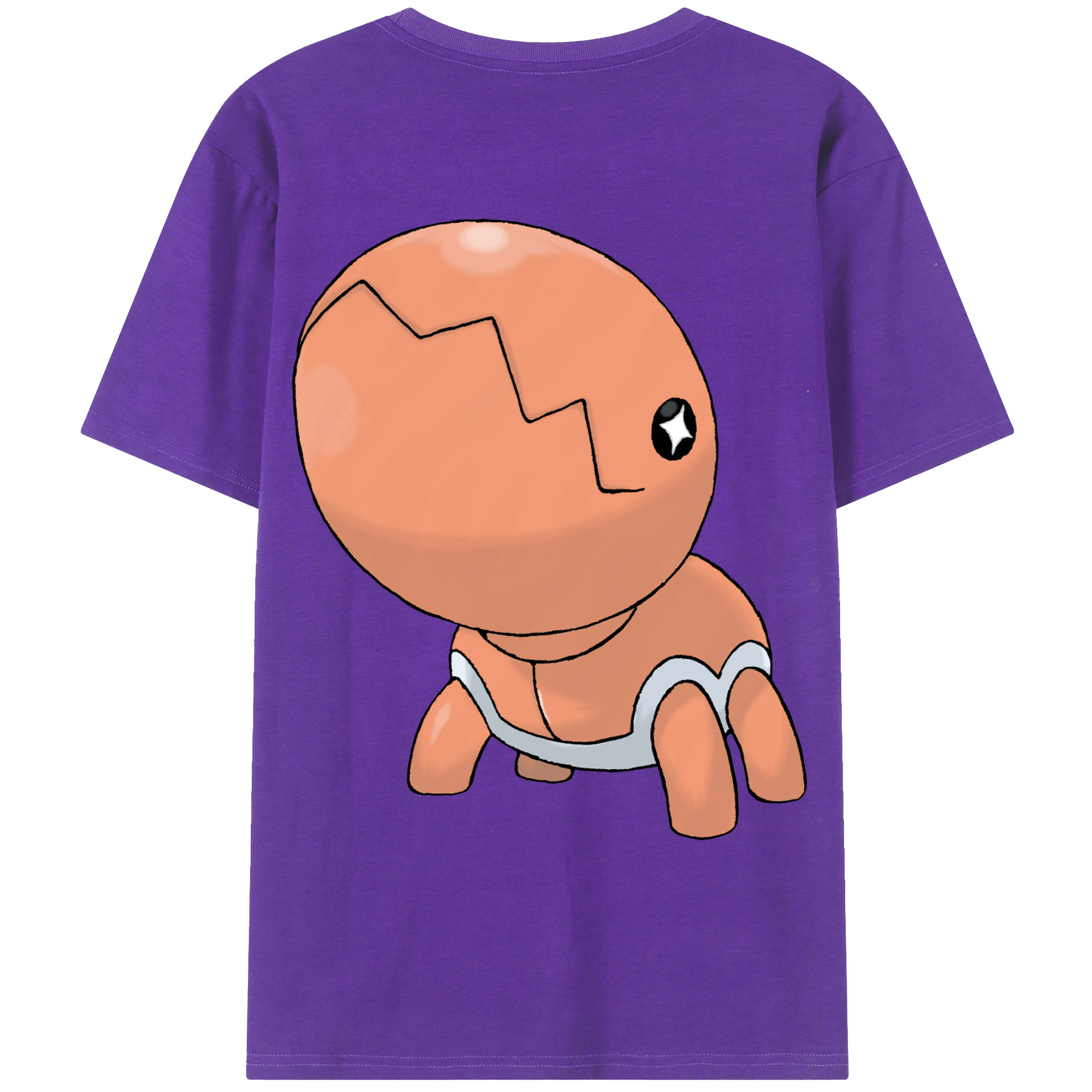 （画像用） ポケットモンスター Pokémon 綿100％ メンズ半袖Tシャツ（バックプリント） 通気性
