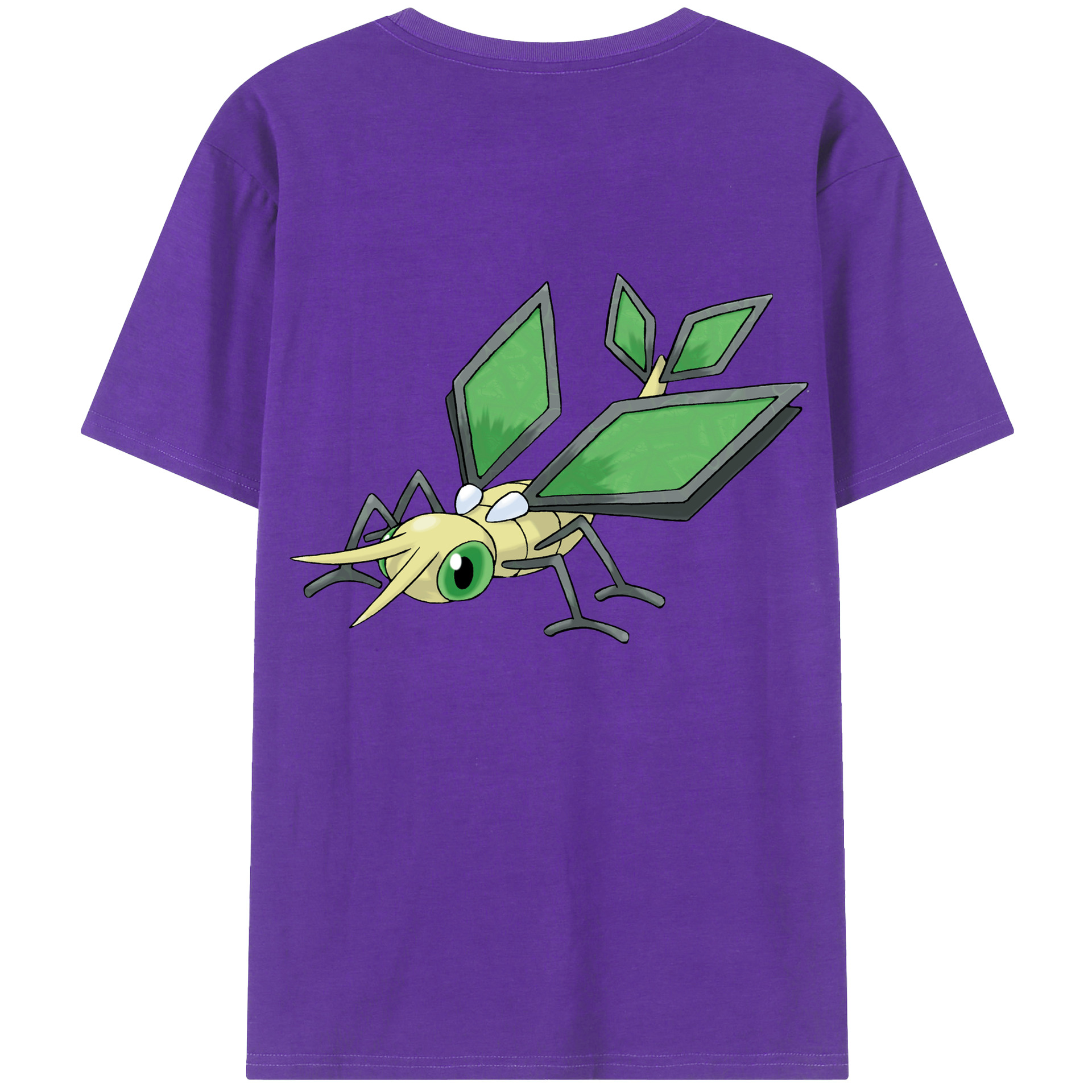 （画像用） ポケットモンスター Pokémon 綿100％ メンズ半袖Tシャツ（バックプリント） 通気性