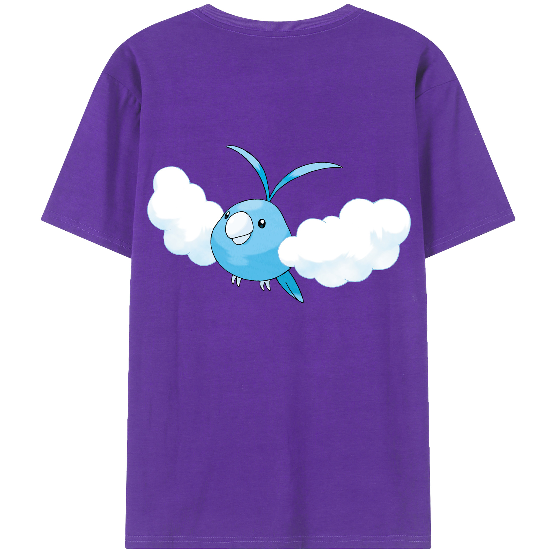 （画像用） ポケットモンスター Pokémon 綿100％ メンズ半袖Tシャツ（バックプリント） 通気性