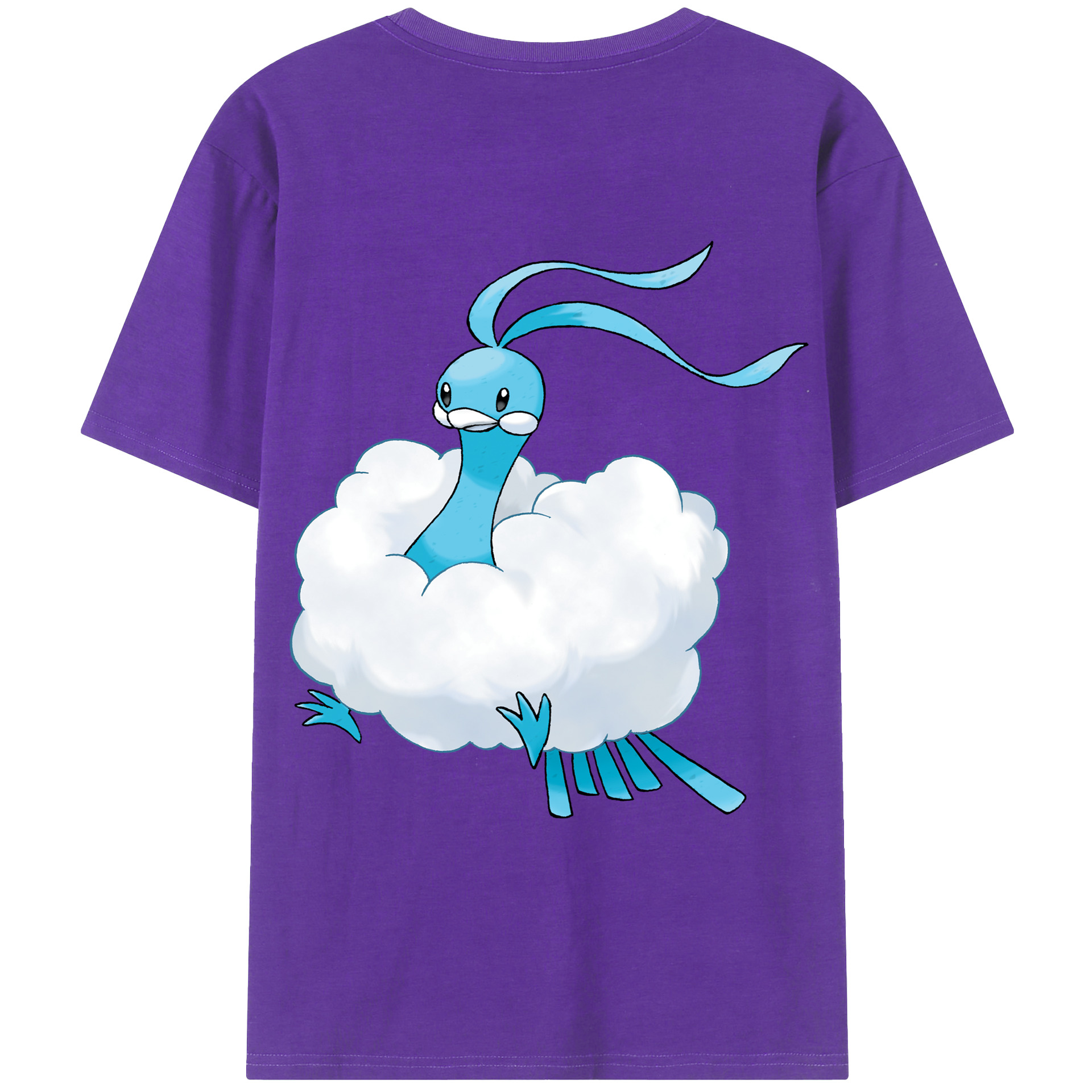 （画像用） ポケットモンスター Pokémon 綿100％ メンズ半袖Tシャツ（バックプリント） 通気性